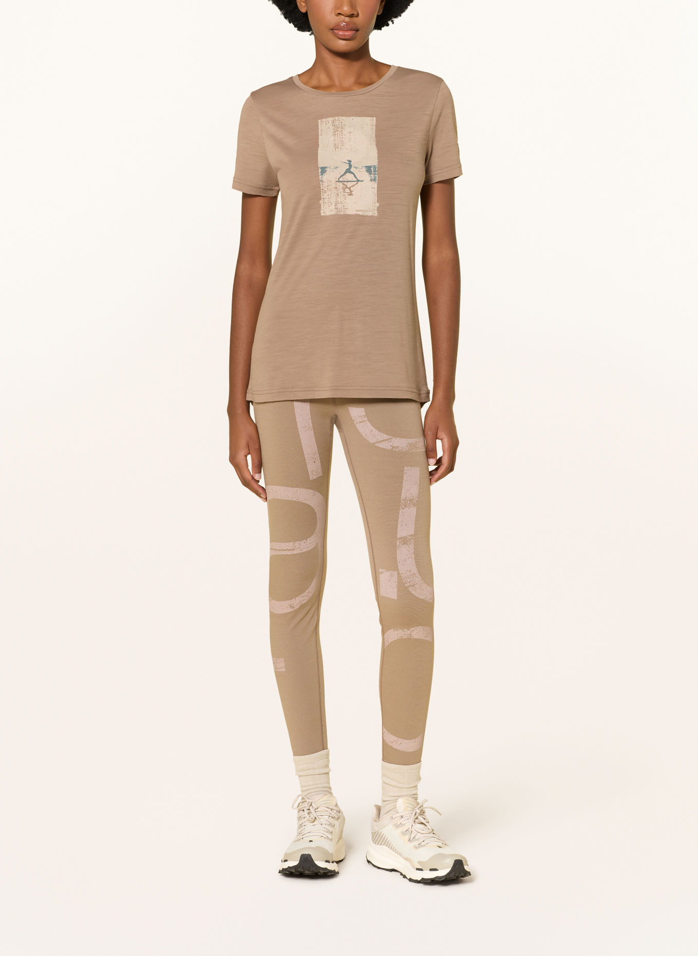 super.natural Trainingsshirt SUN SALUTATION: BEIGE