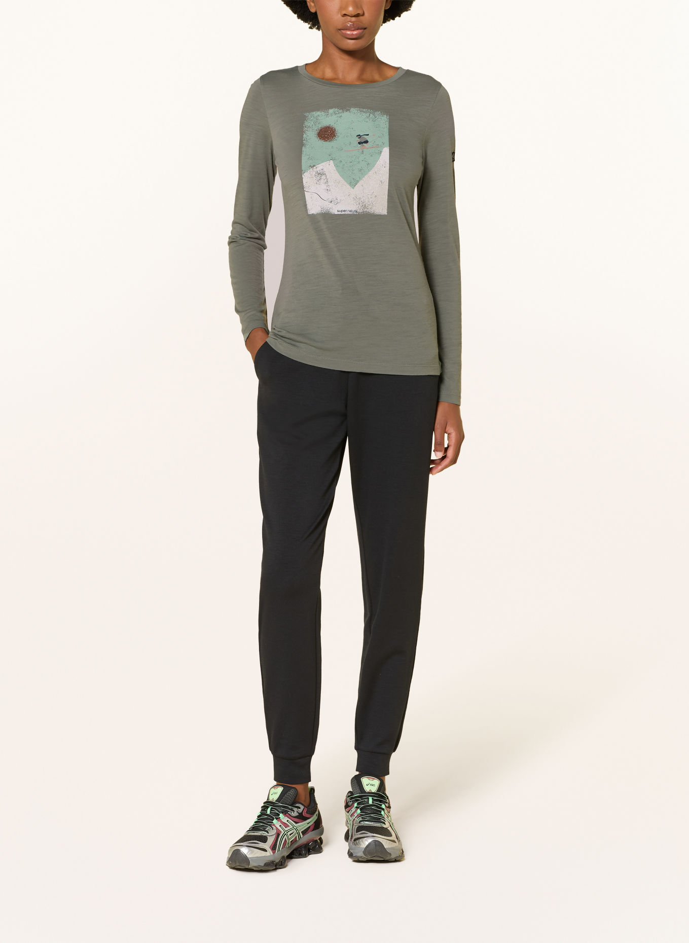 super.natural Longsleeve SKI JUMP: DONKERGRIJS