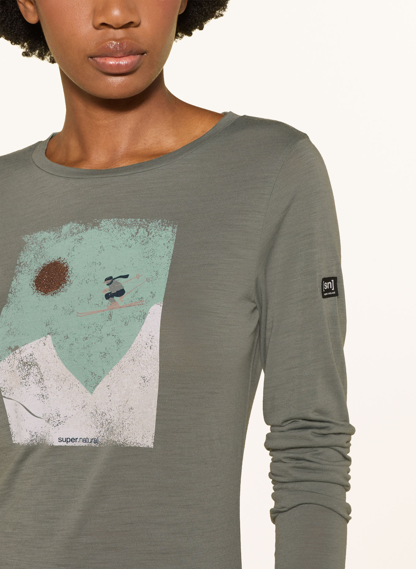 super.natural Longsleeve SKI JUMP: DONKERGRIJS