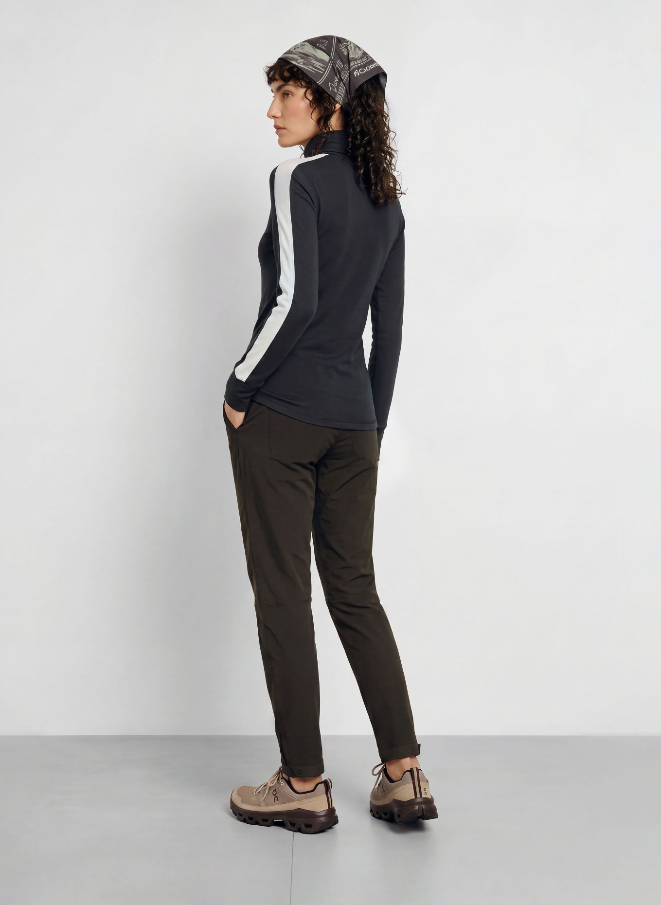 super.natural BANDITO CAT functional shirt with merino wool: BLACK / WHITE
