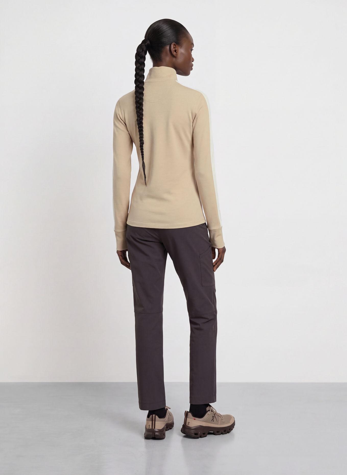 super.natural COLORADO midlayer with merino wool: WHITE / BEIGE