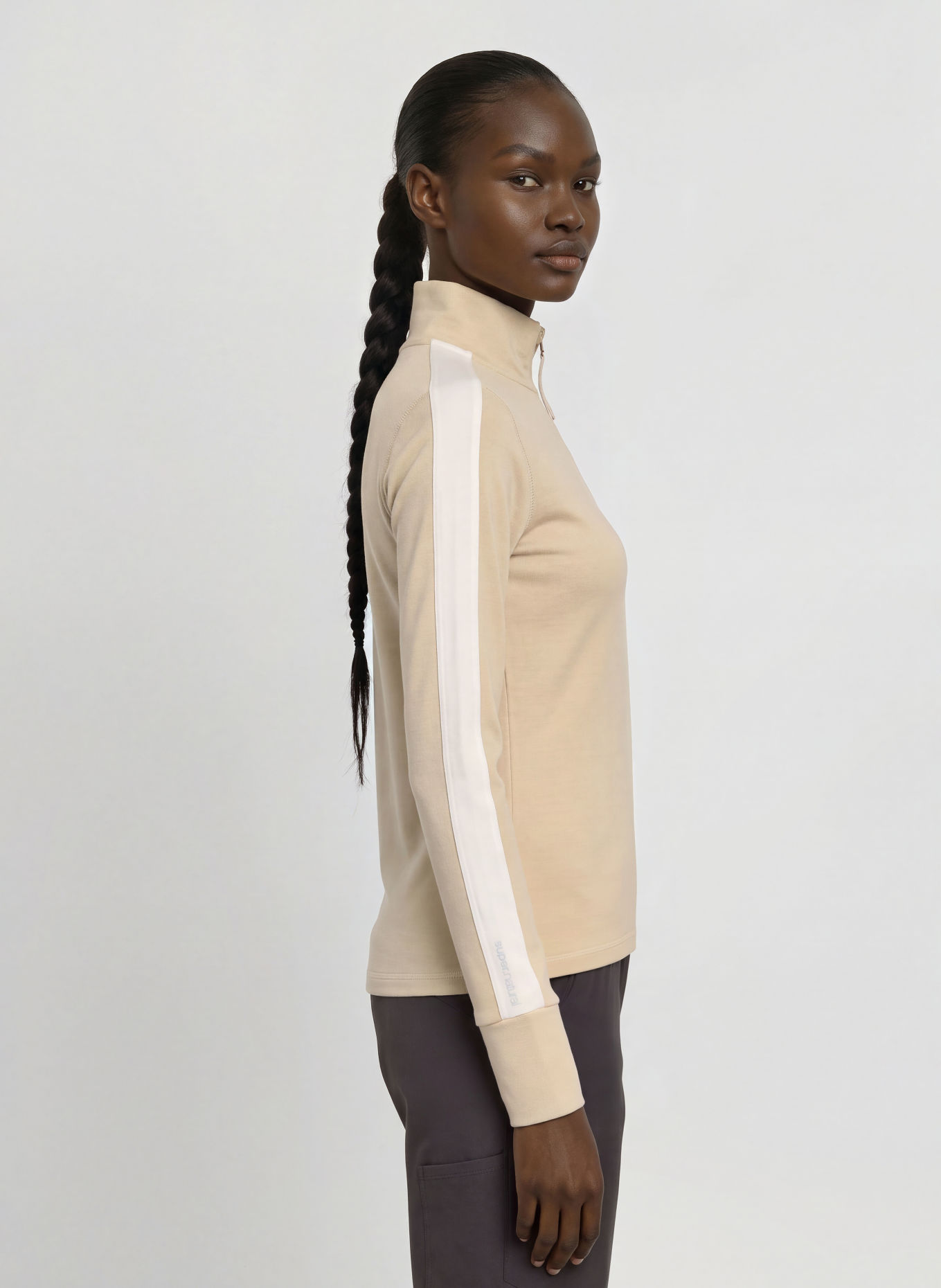 super.natural COLORADO midlayer with merino wool: WHITE / BEIGE