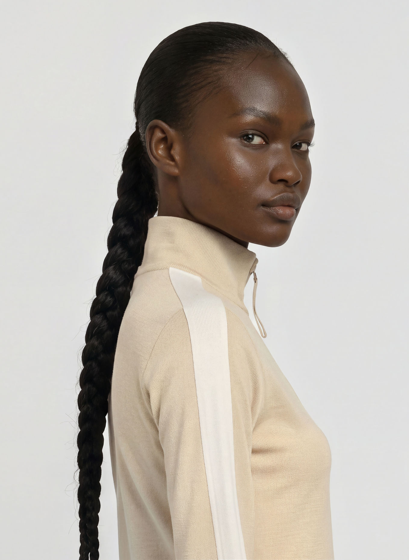 super.natural COLORADO midlayer with merino wool: WHITE / BEIGE