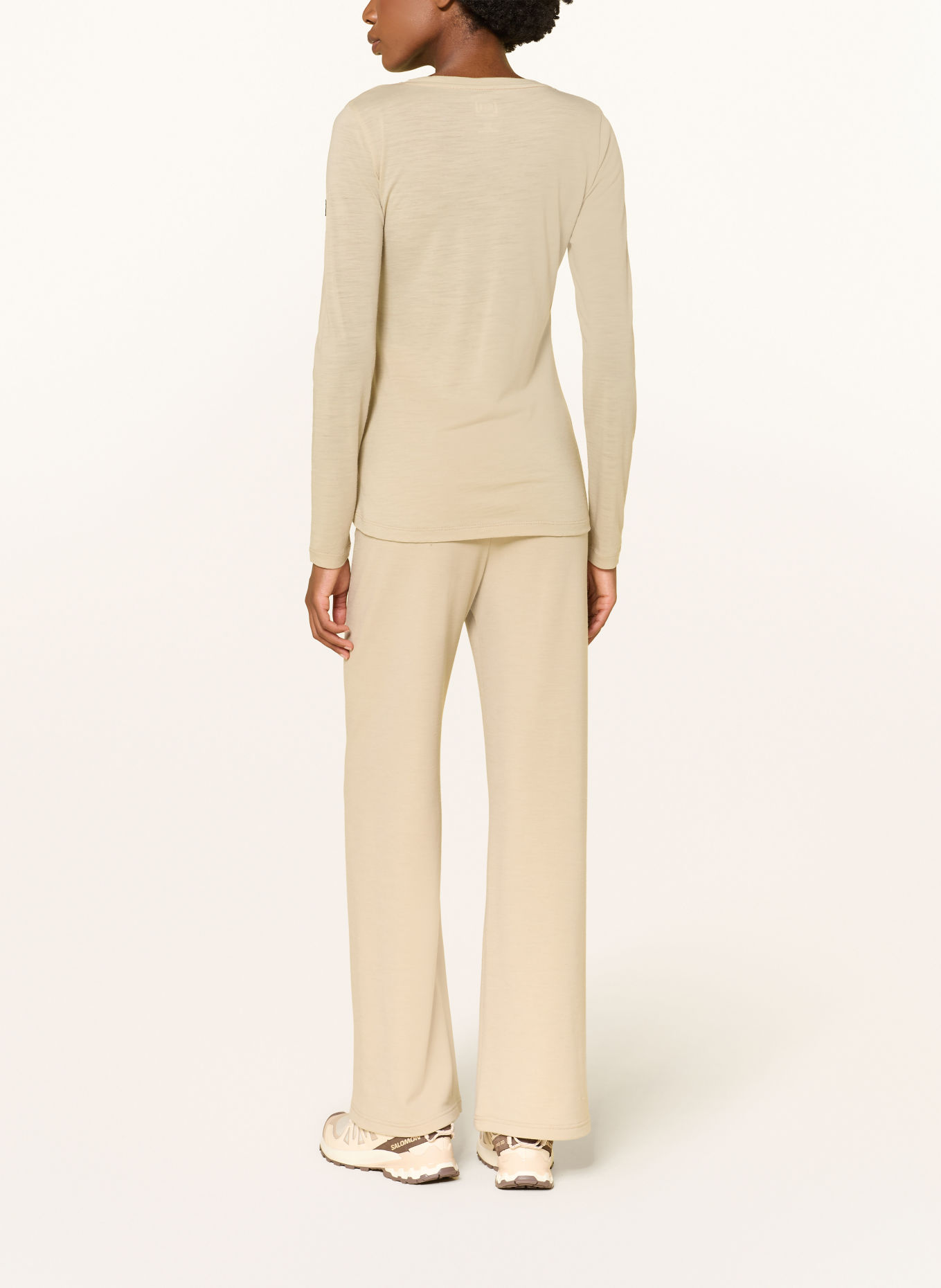 super.natural Longsleeve KRYSSEDE: BEIGE