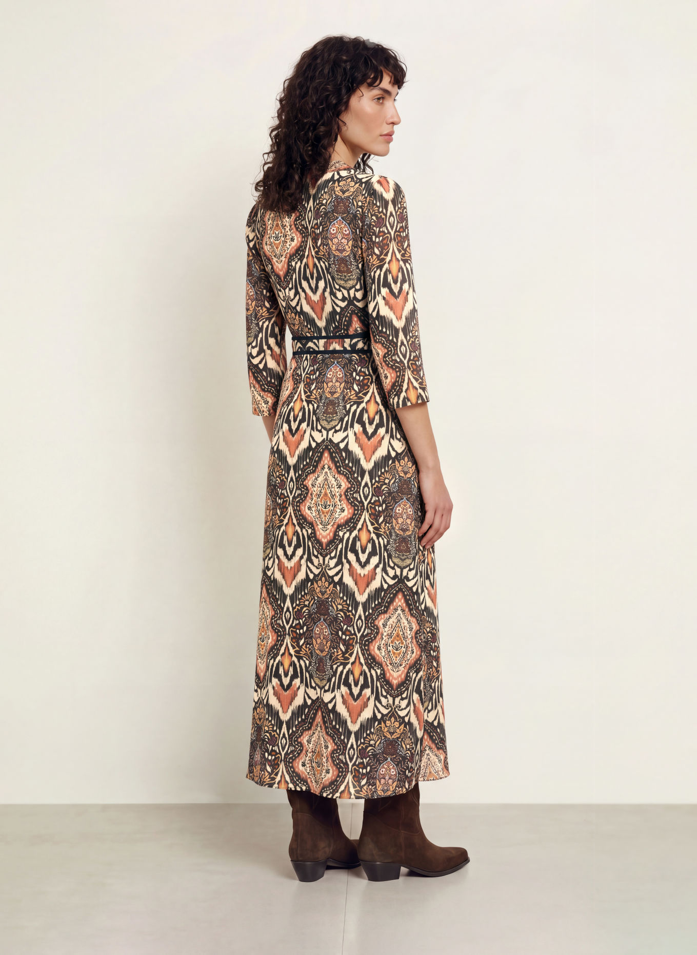 ba&sh ZONOA dress with 3/4 sleeves: BLACK / ROSE / PURPLE
