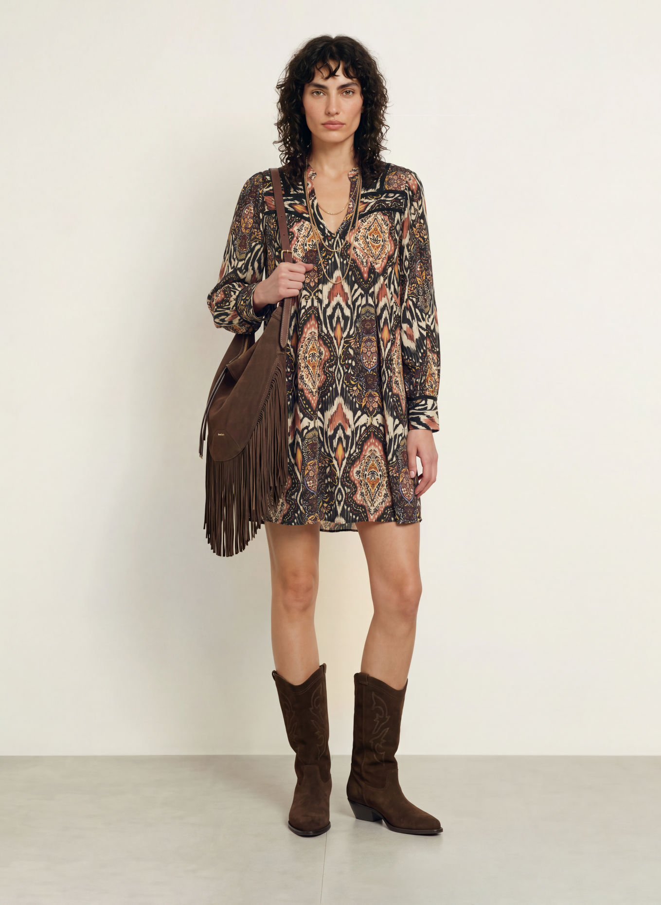 ba&sh ZAZA Dress: BLACK / ROSE / PURPLE
