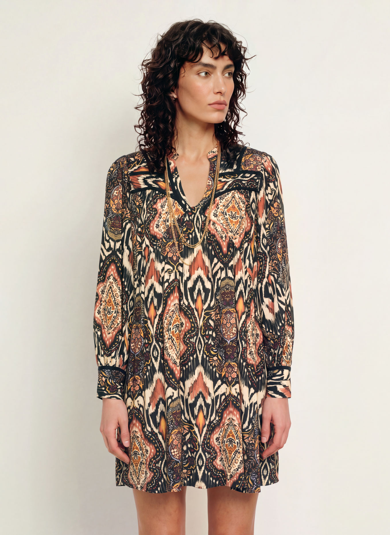 ba&sh ZAZA Dress: BLACK / ROSE / PURPLE
