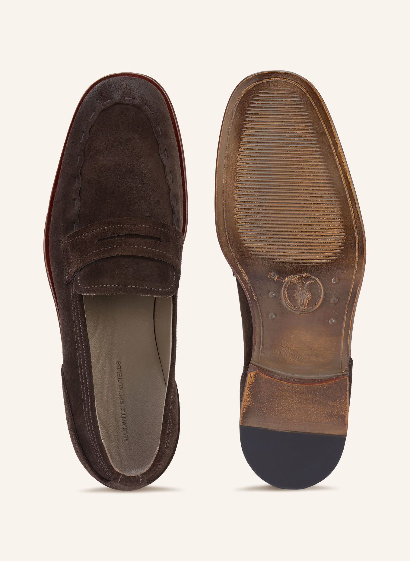 ALLSAINTS Pennyloafers JULES: MARRON FONCÉ