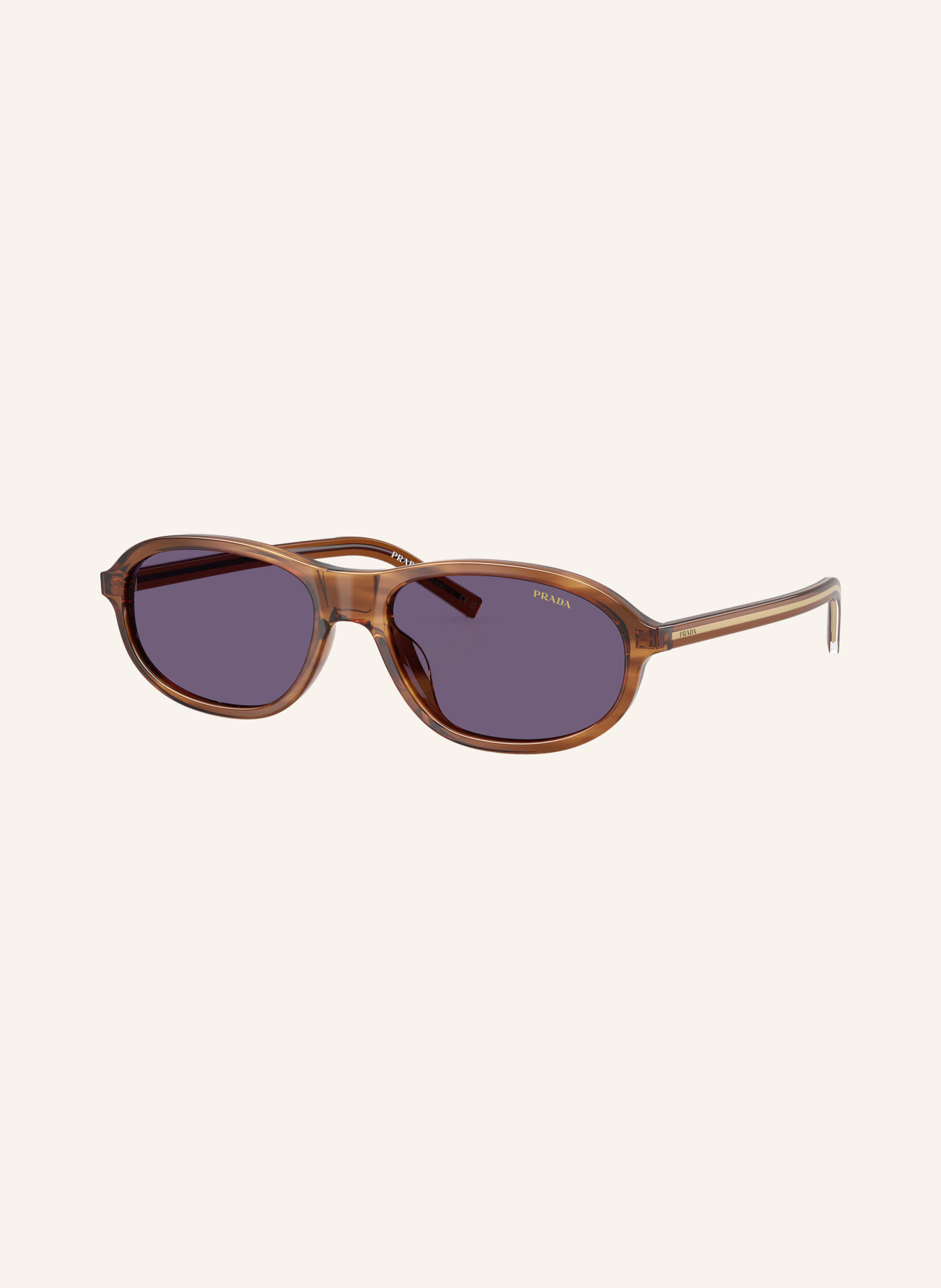PRADA PR D20SU Sunglasses: BROWN/PURPLE