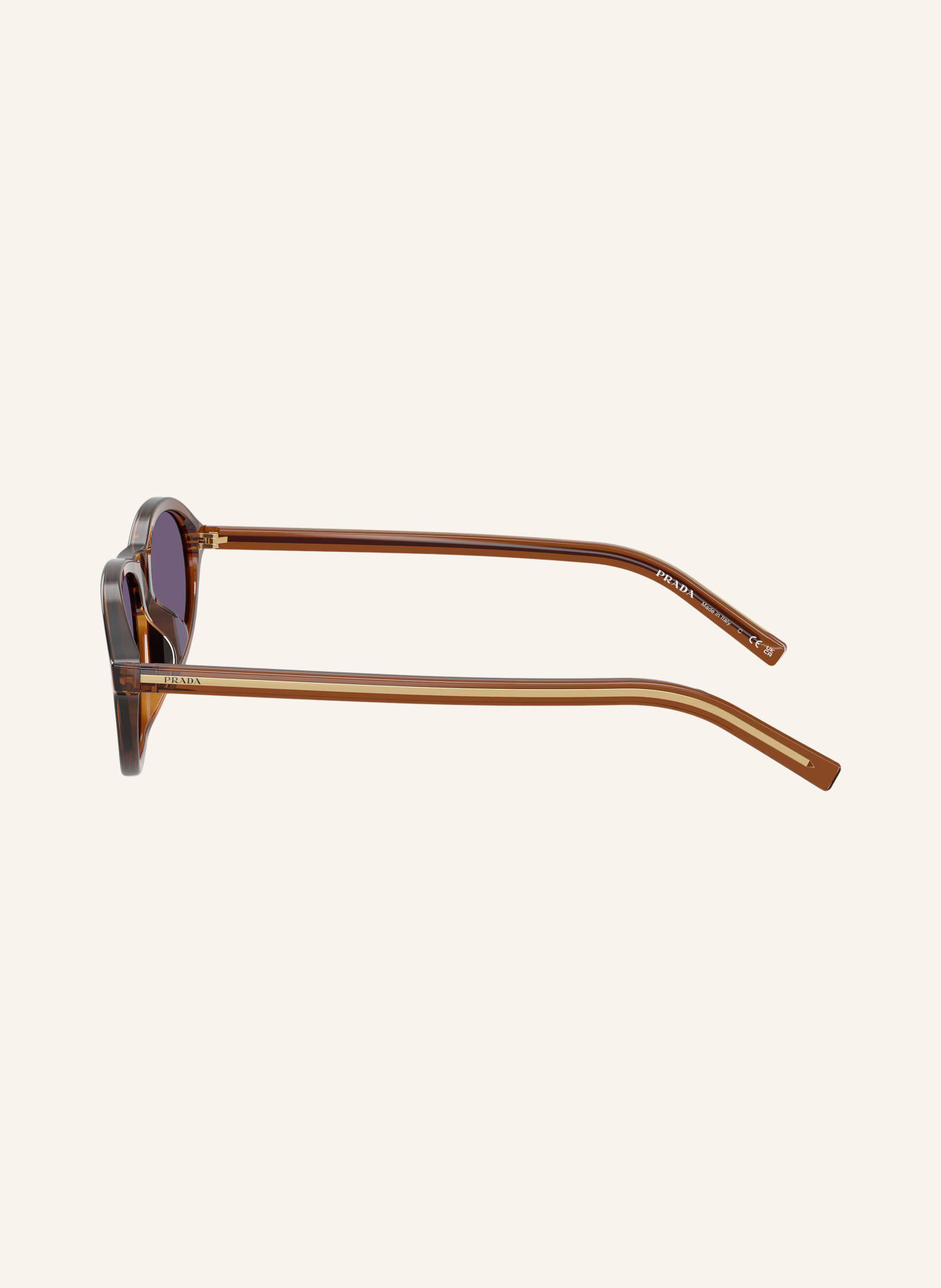 PRADA PR D20SU Sunglasses: BROWN/PURPLE
