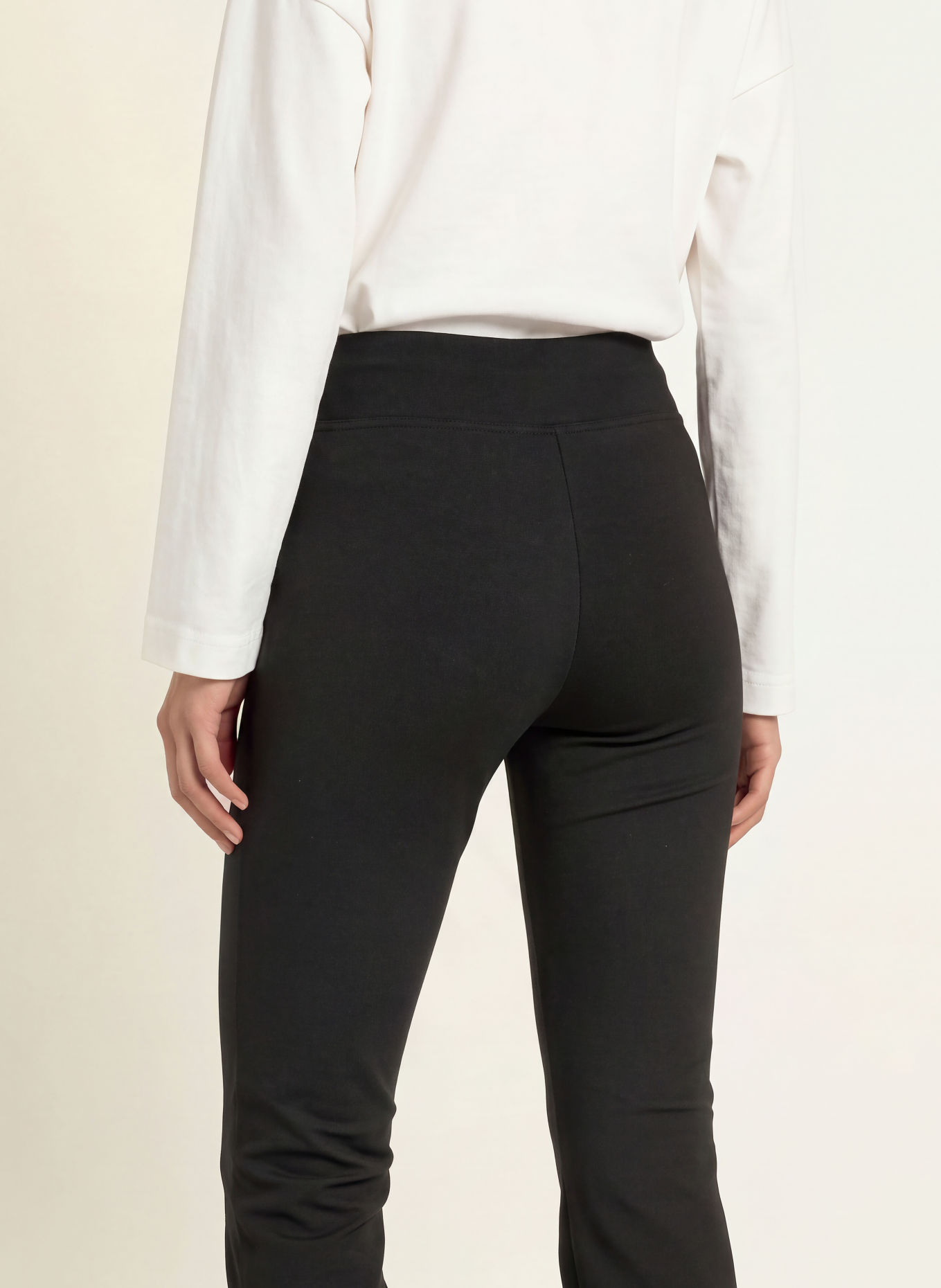 Marc O'Polo Bootcut-Hose aus Jersey: SCHWARZ