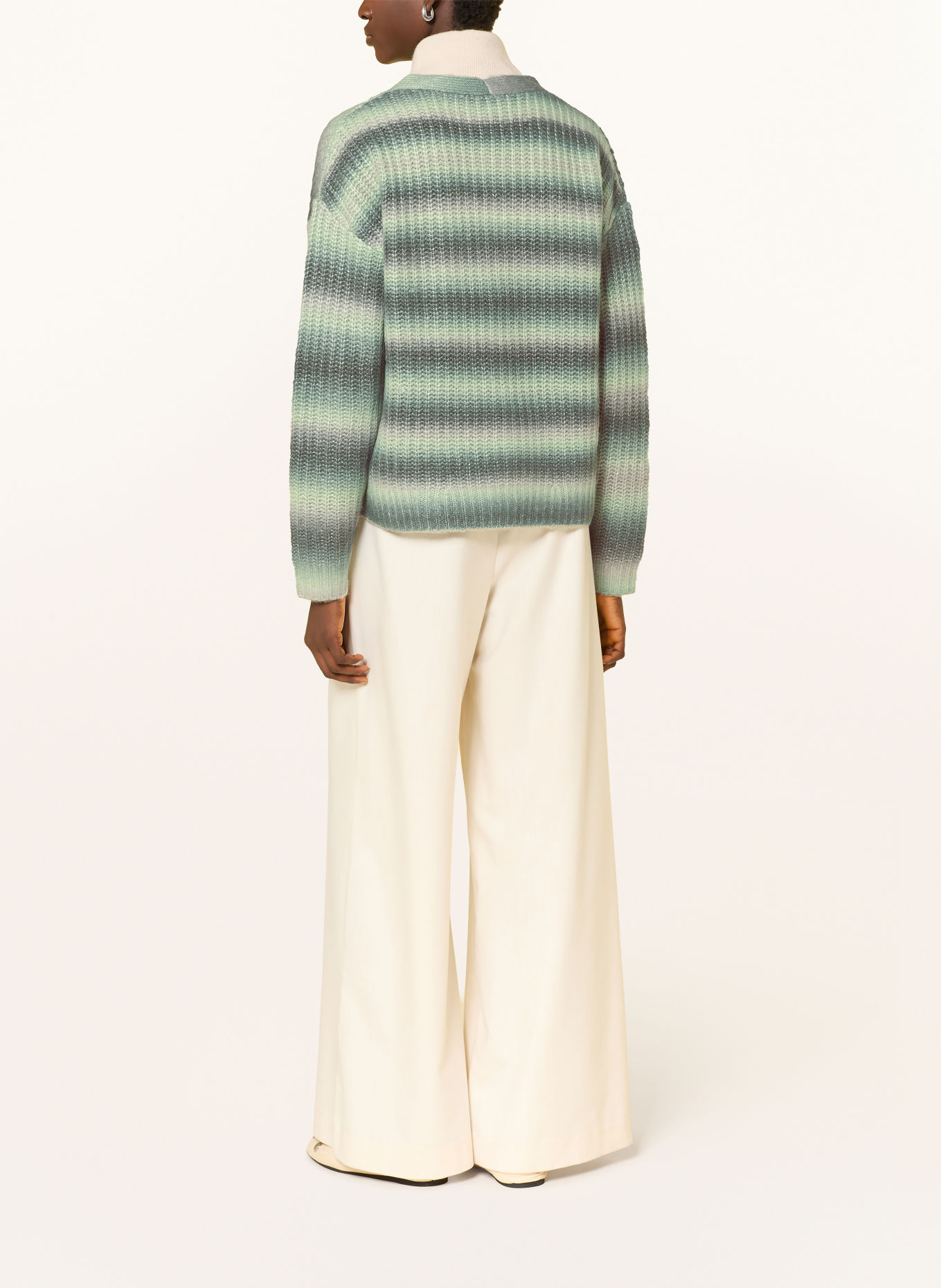CARTOON Cardigan: MINT / GRAY