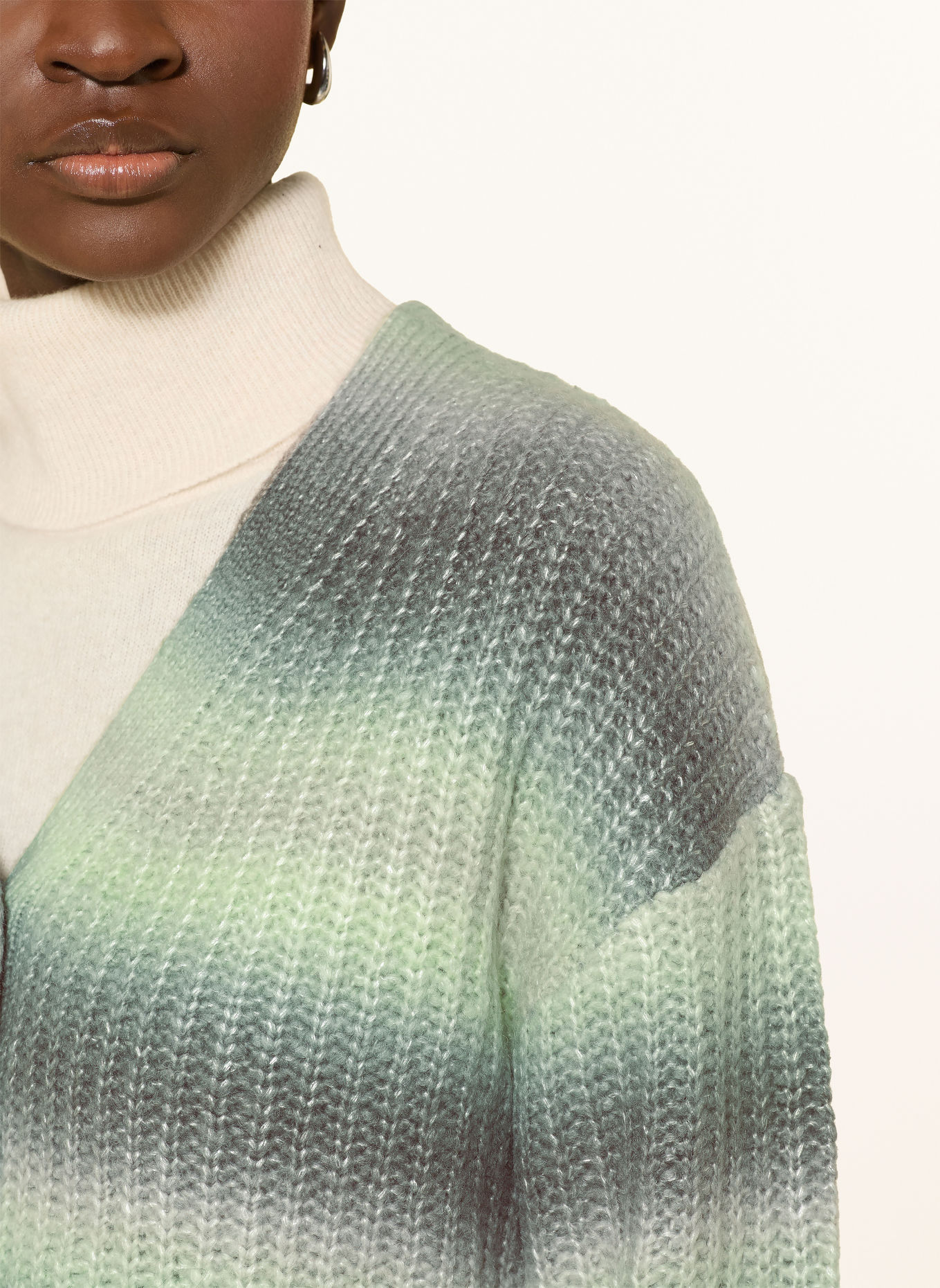 CARTOON Cardigan: MINT / GRAY