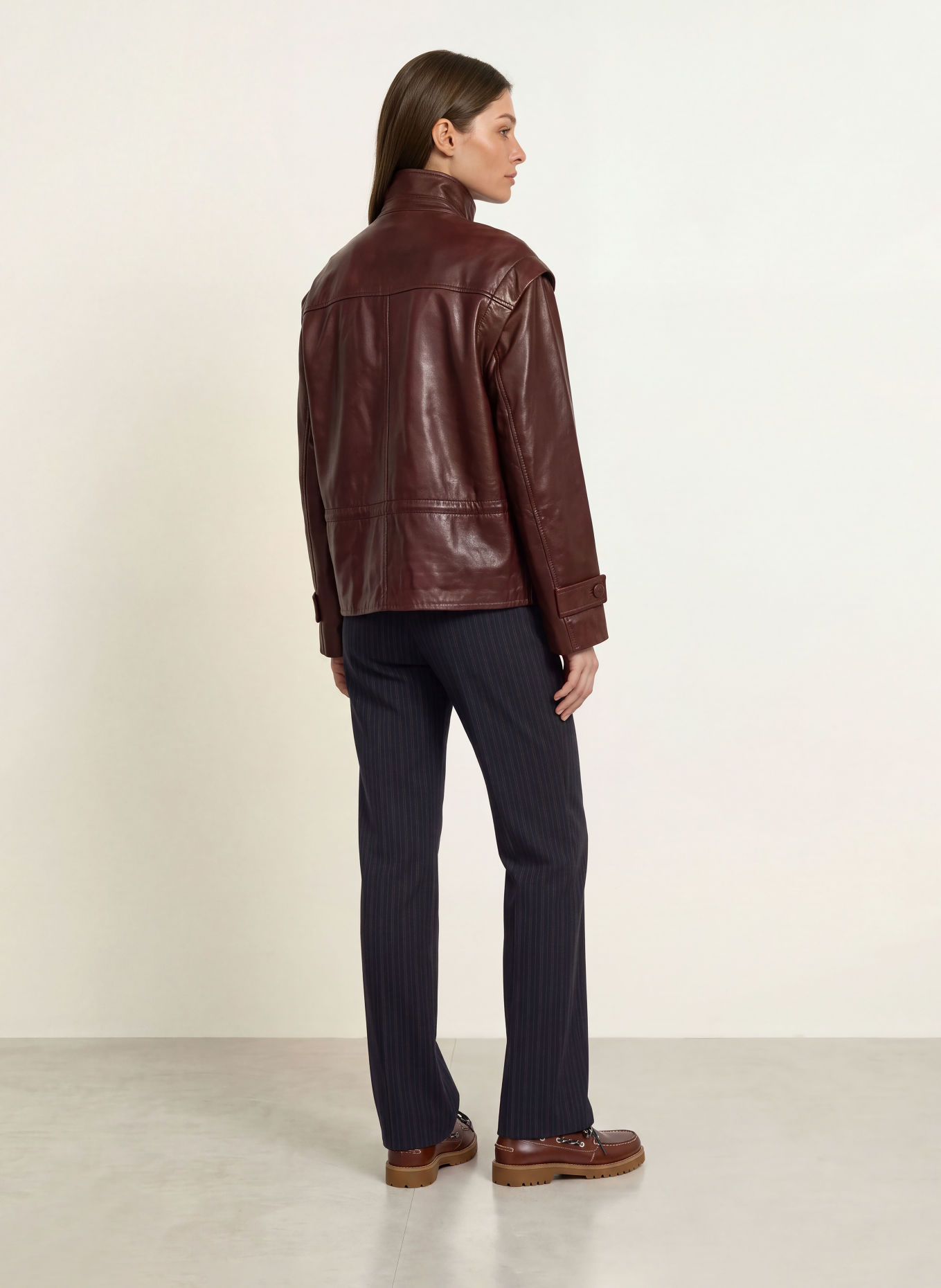 CLAUDIE PIERLOT Lederjacke: DUNKELROT