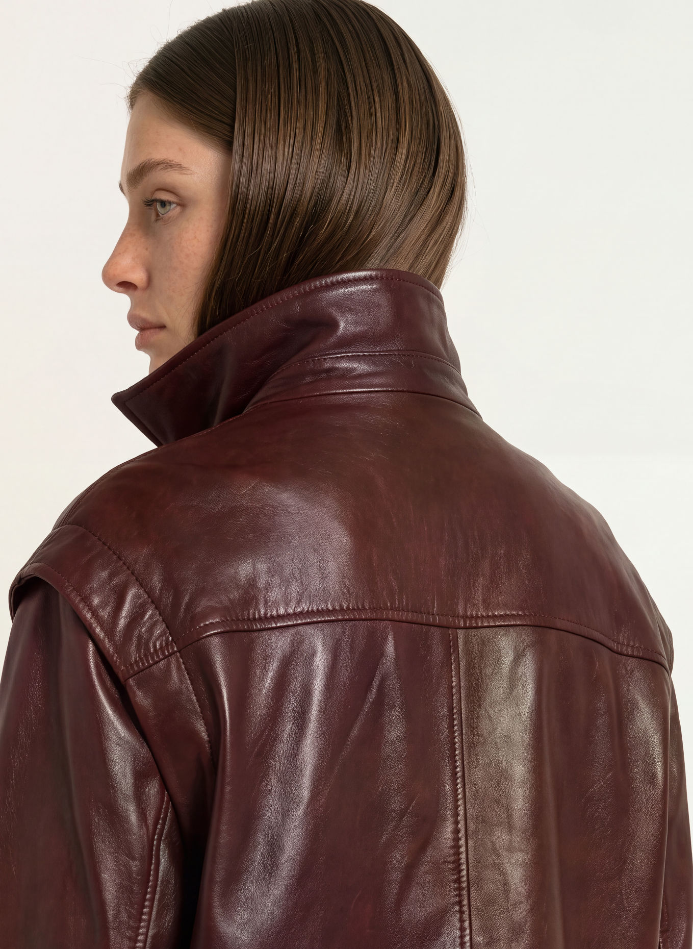 CLAUDIE PIERLOT Lederjacke: DUNKELROT