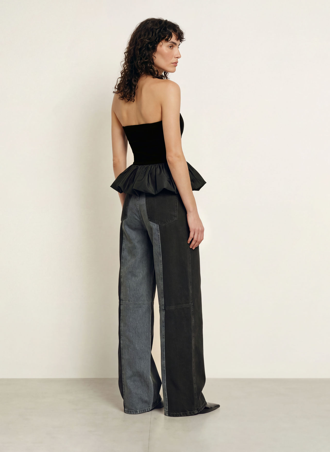 ROTATE Barrel-leg jeans COCOON: 2998 Dark Grey Denim