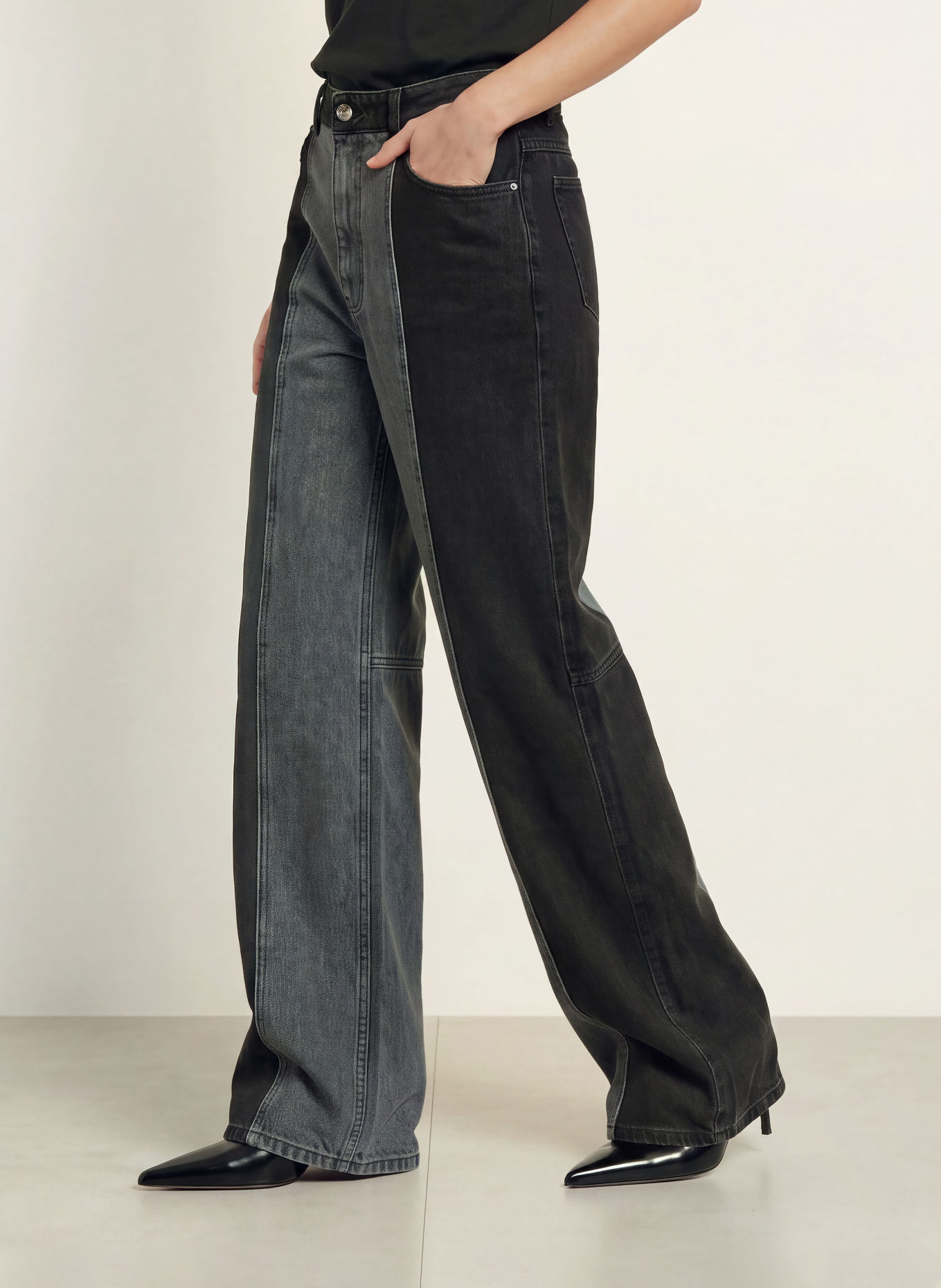 ROTATE Barrel-leg jeans COCOON: 2998 Dark Grey Denim