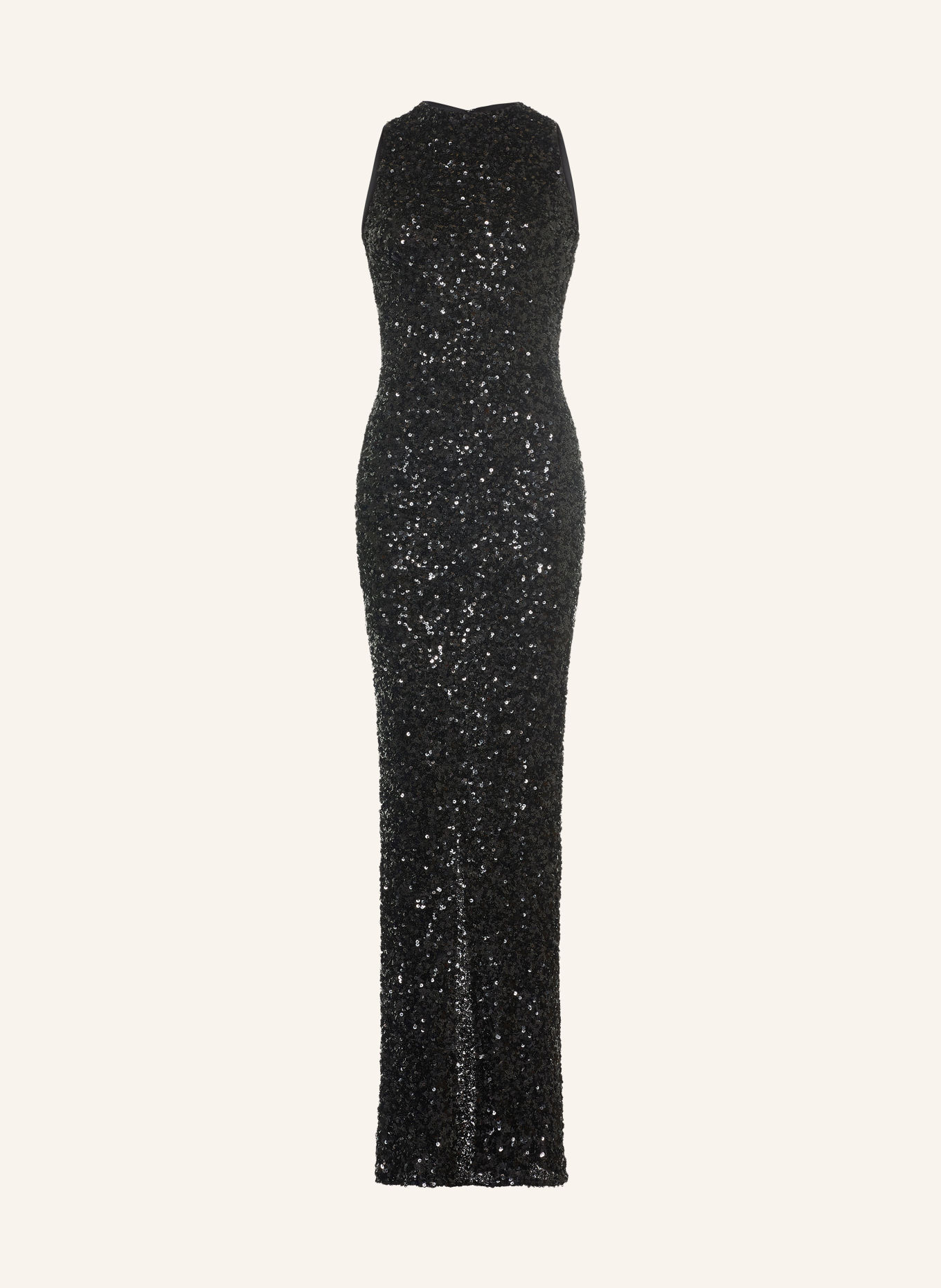 ROTATE Sequin evening dress: BLACK