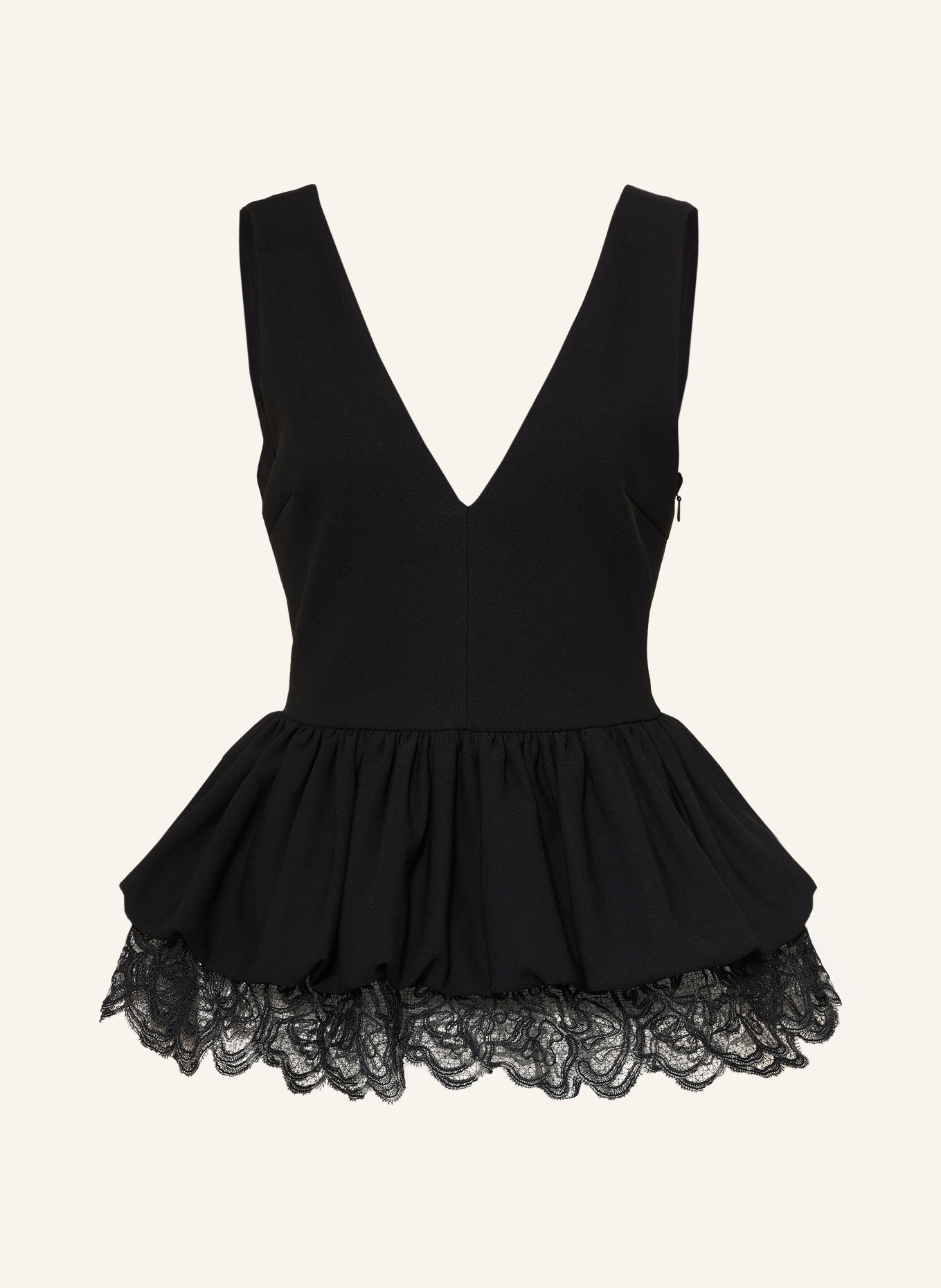 ROTATE Top with lace: BLACK