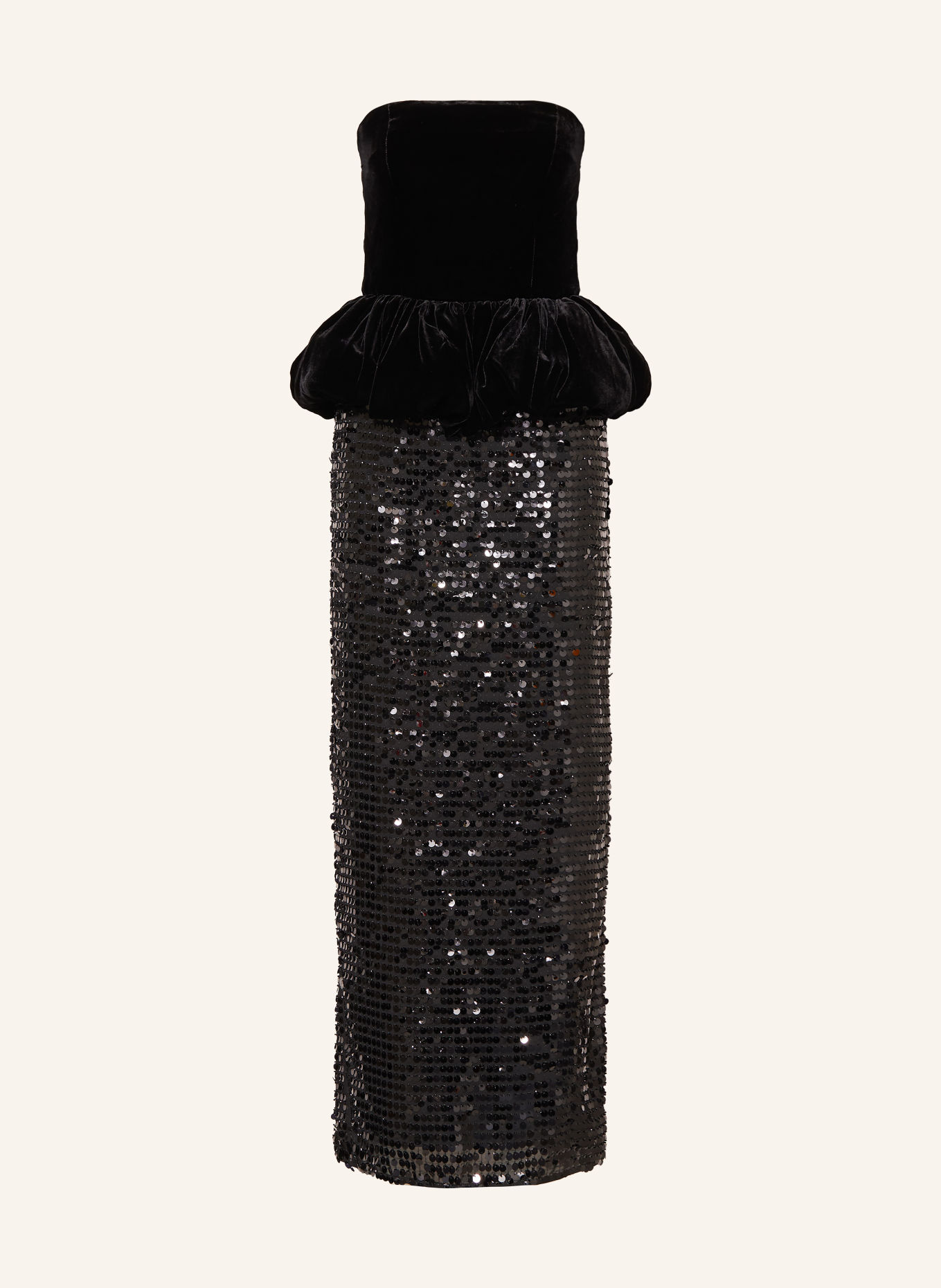ROTATE Abendkleid mit Pailletten: SCHWARZ