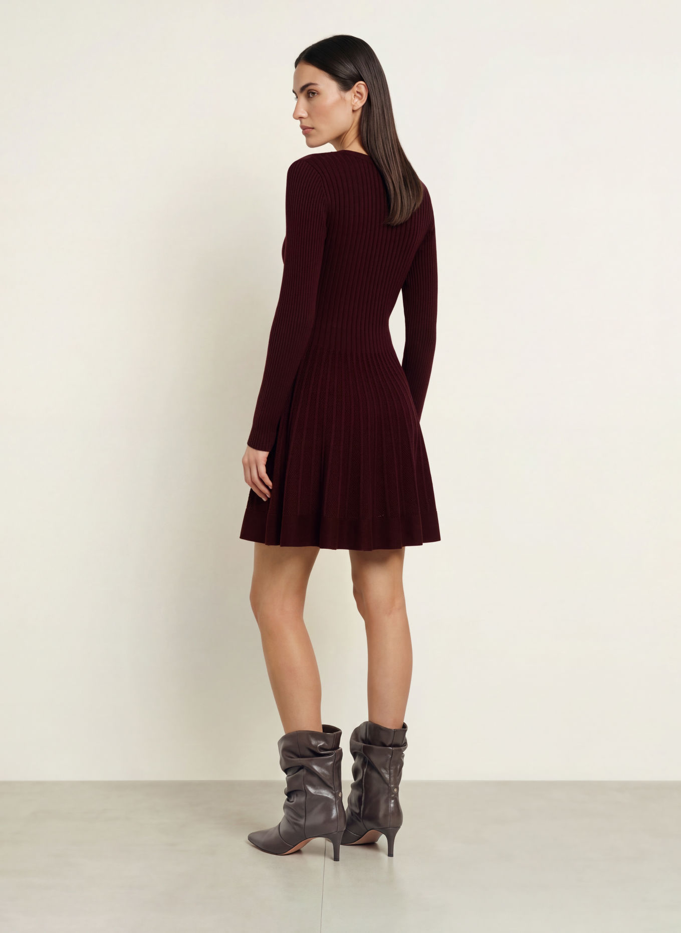 ba&sh Rochie tricotată PAOLA: ROȘU ÎNCHIS