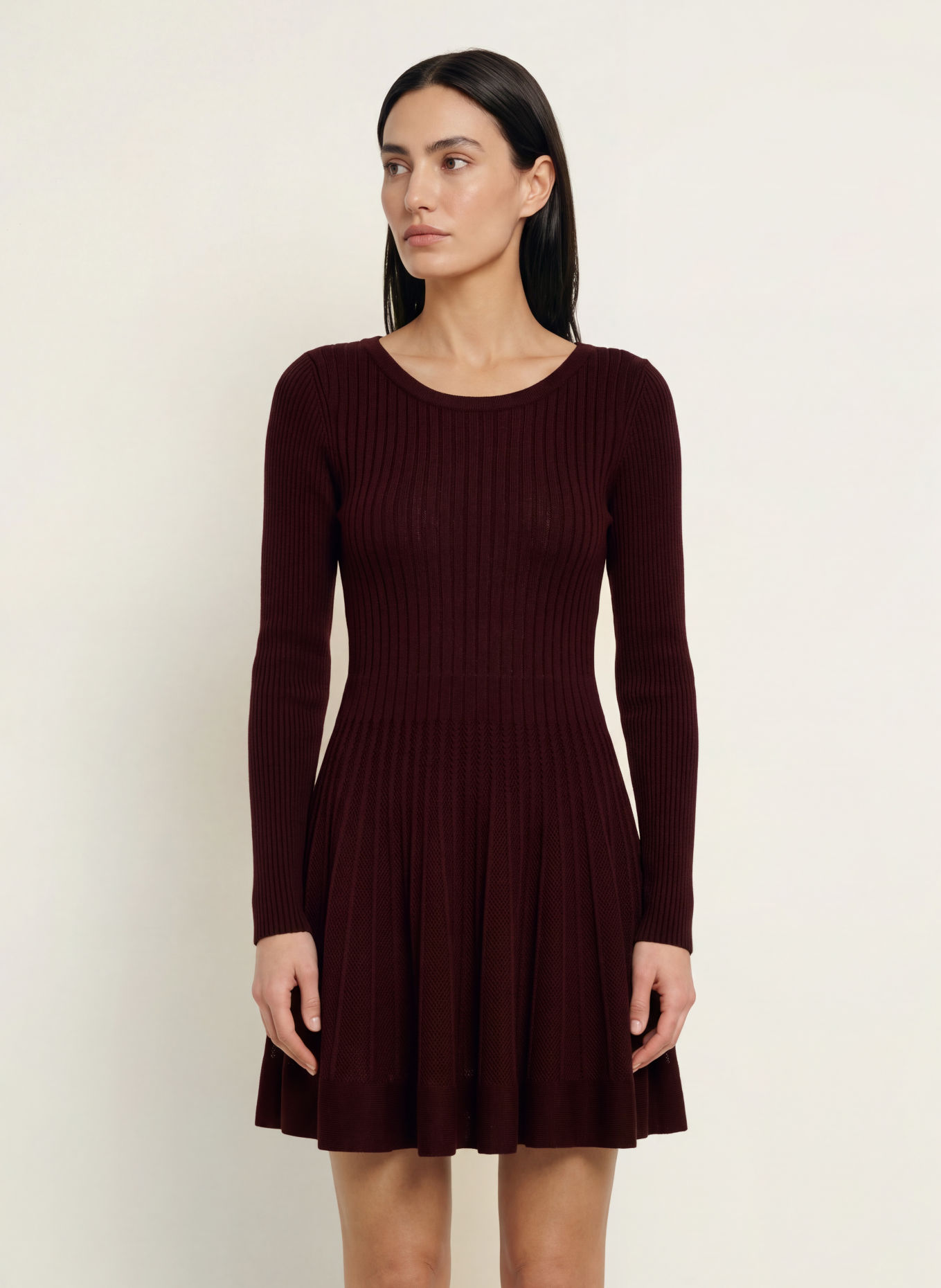 ba&sh Rochie tricotată PAOLA: ROȘU ÎNCHIS