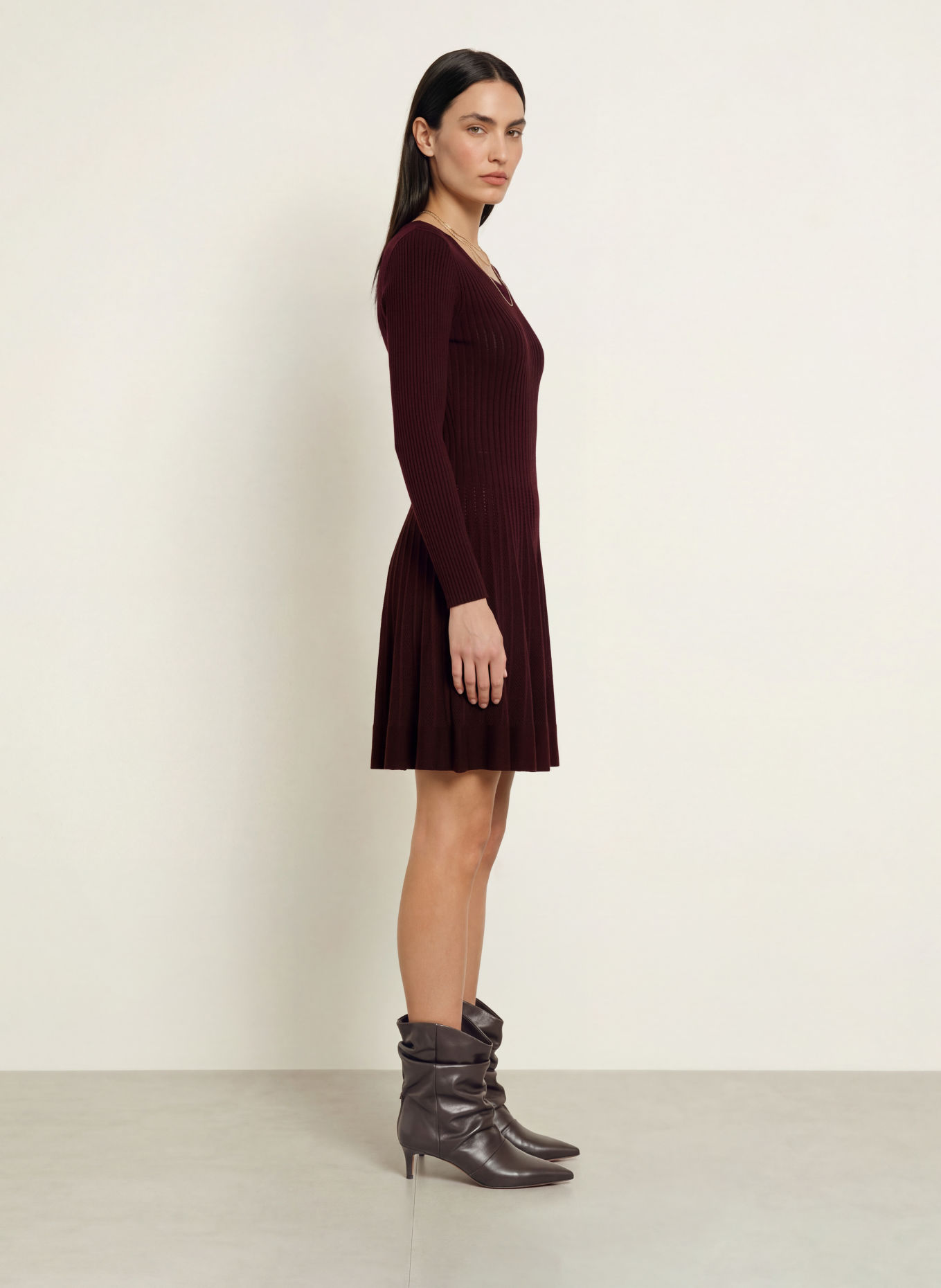ba&sh Rochie tricotată PAOLA: ROȘU ÎNCHIS
