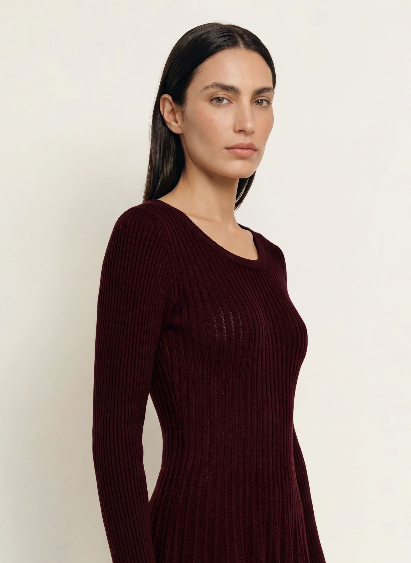 ba&sh Rochie tricotată PAOLA: ROȘU ÎNCHIS