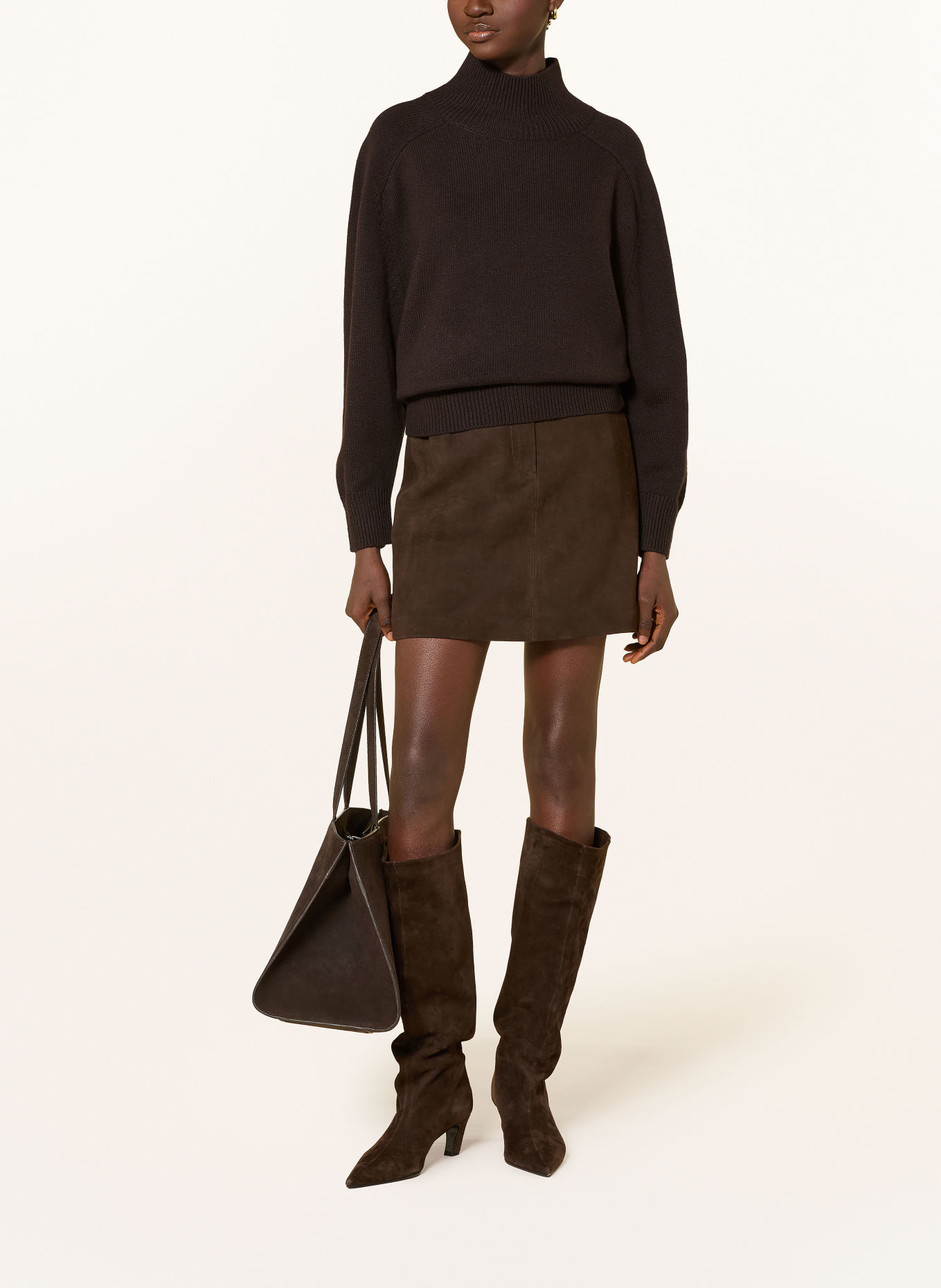 Oui Sweater: DARK BROWN