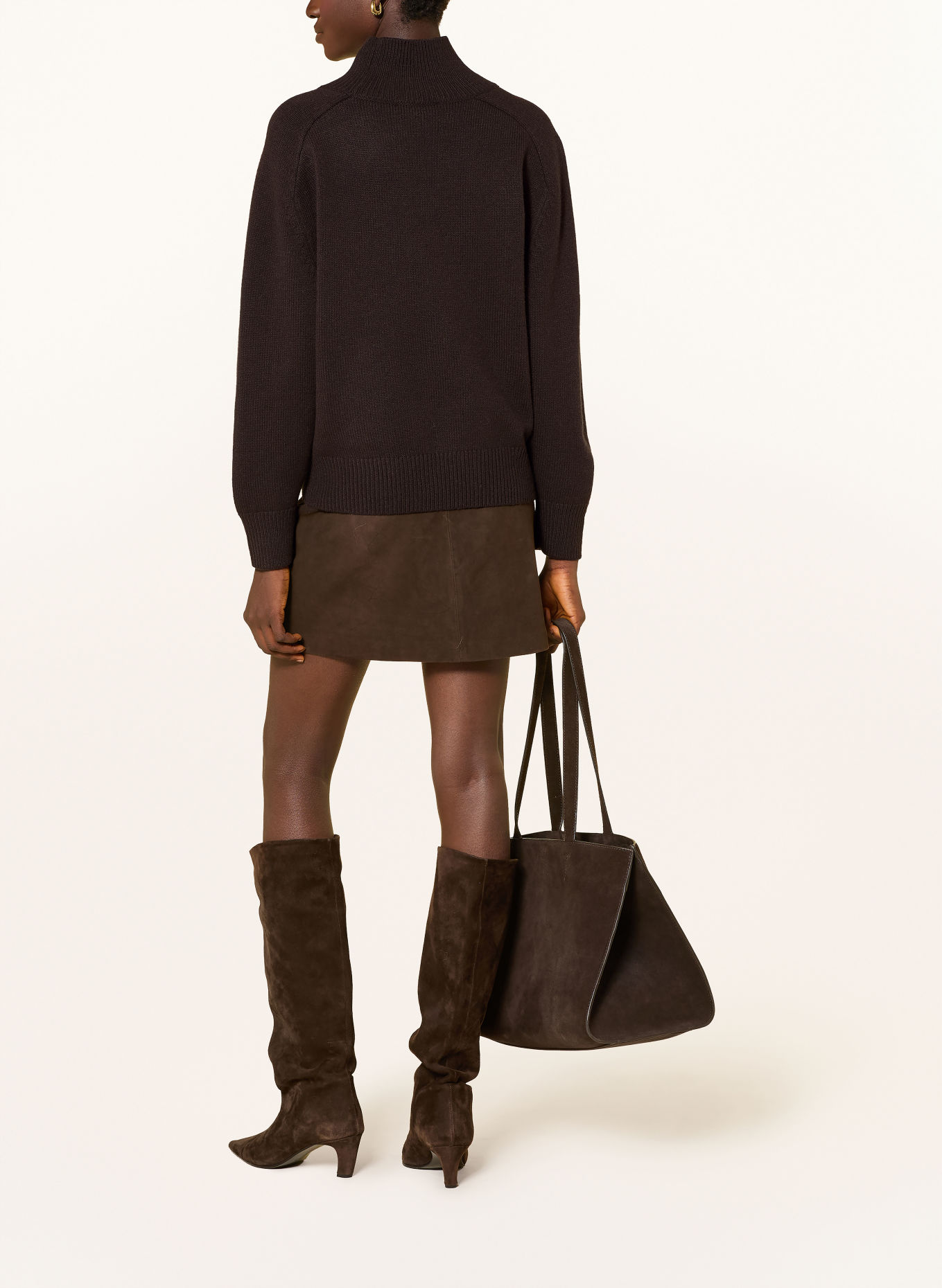 Oui Sweater: DARK BROWN