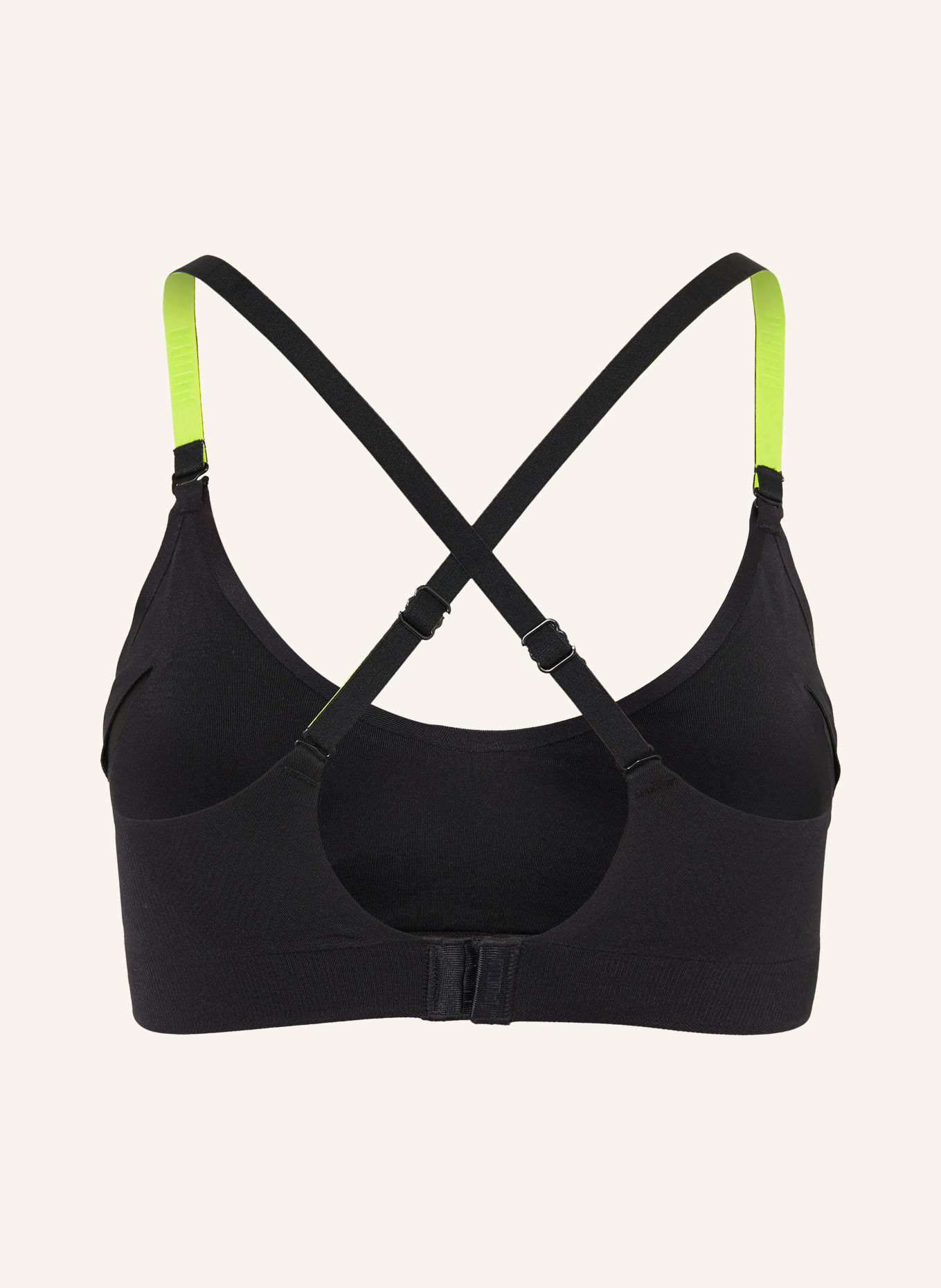 PUMA Soutien-gorge de sport 3D KNIT: NOIR / JAUNE FLUO