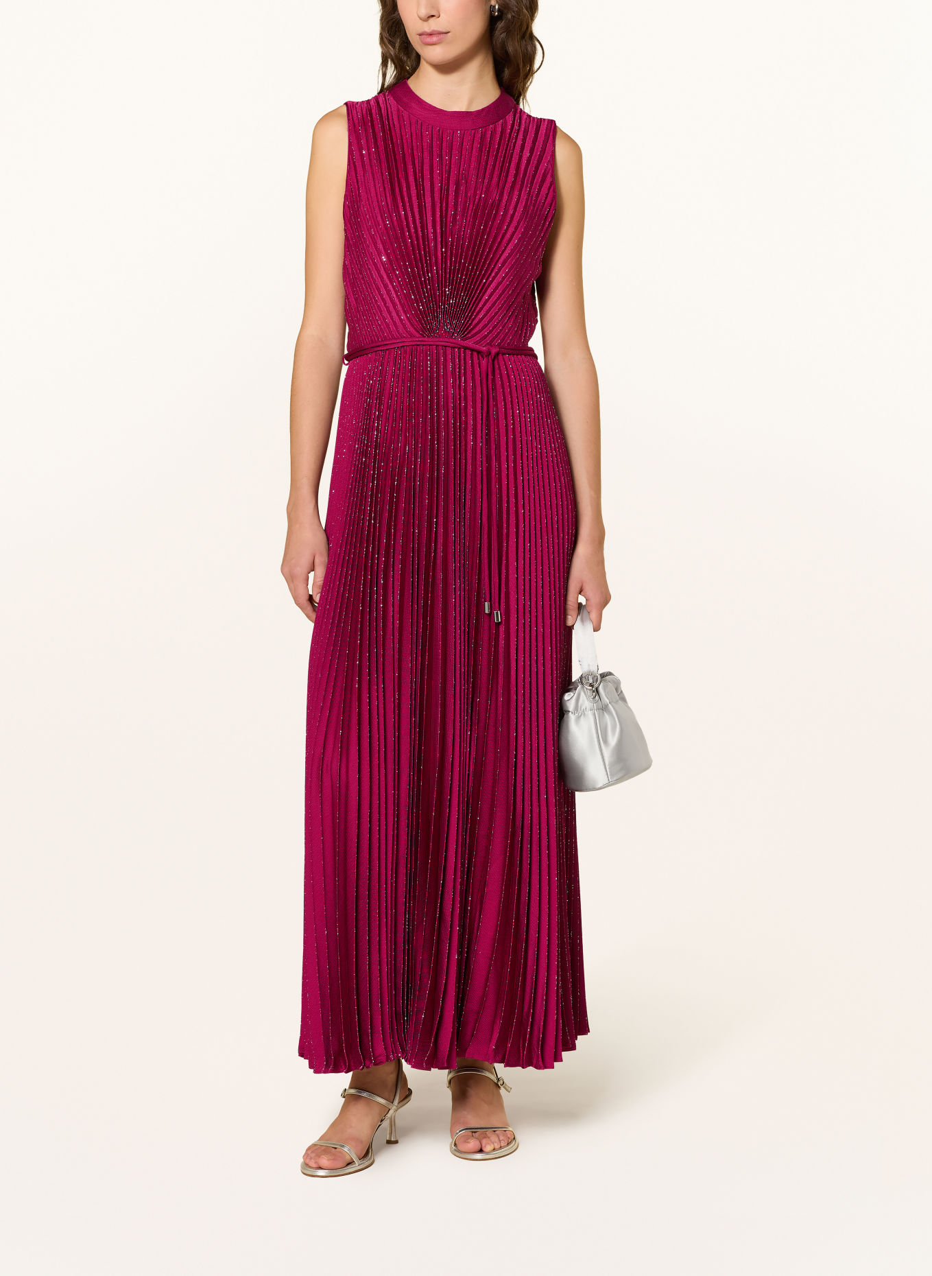 Phase Eight Plisseekleid SIMARA mit Glitzergarn: FUCHSIA / SILBER