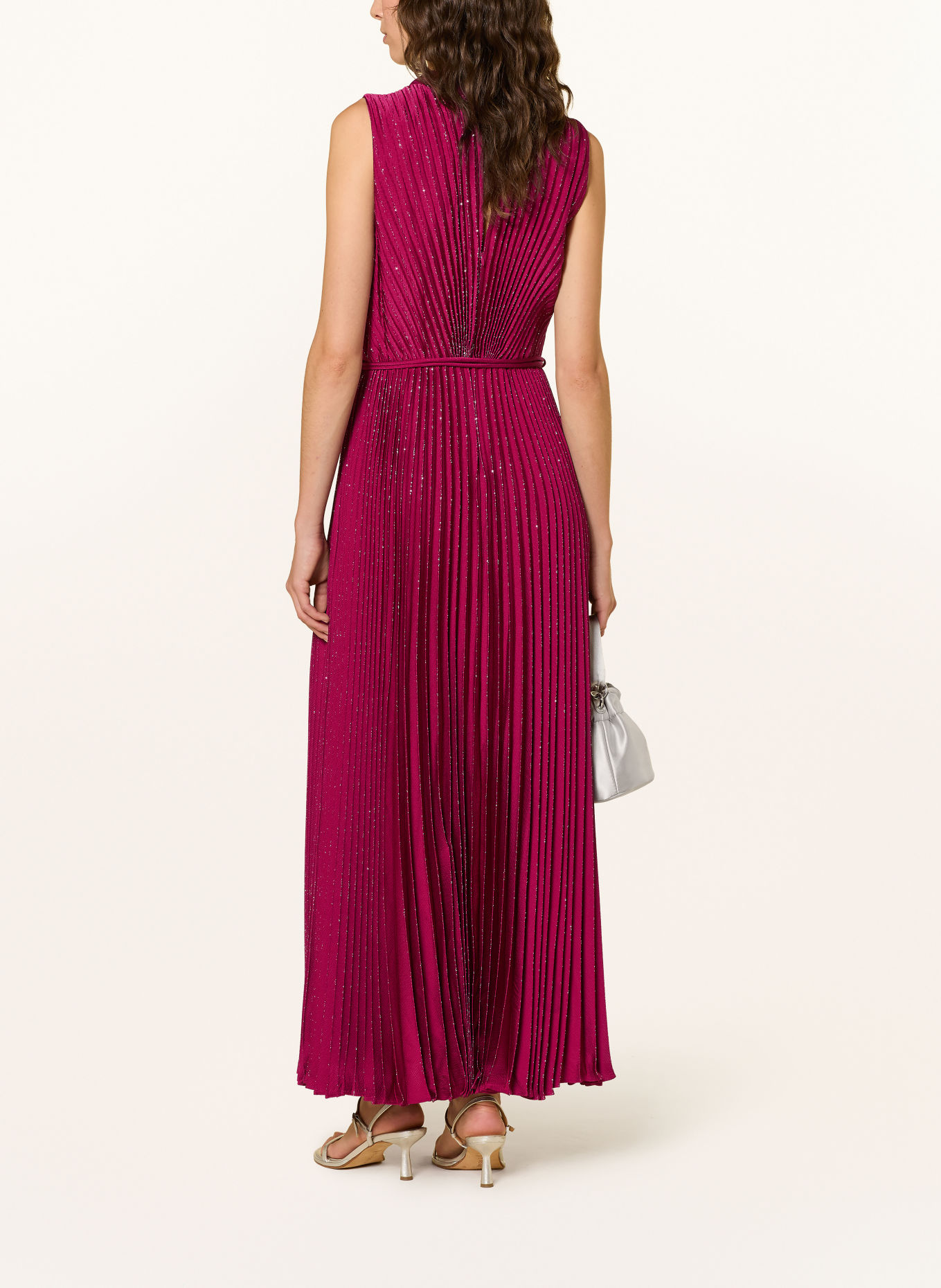 Phase Eight Plisseekleid SIMARA mit Glitzergarn: FUCHSIA / SILBER