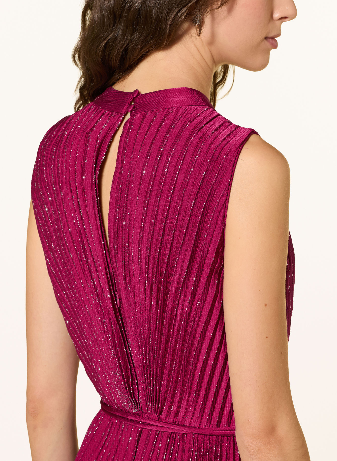 Phase Eight Plisseekleid SIMARA mit Glitzergarn: FUCHSIA / SILBER