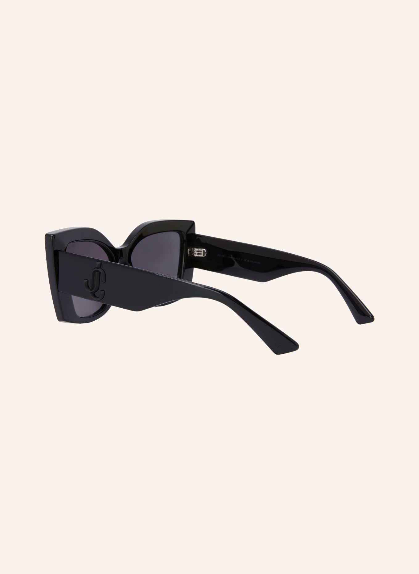 JIMMY CHOO JC5074U Sunglasses: BLACK/DARK GRAY POLARIZED