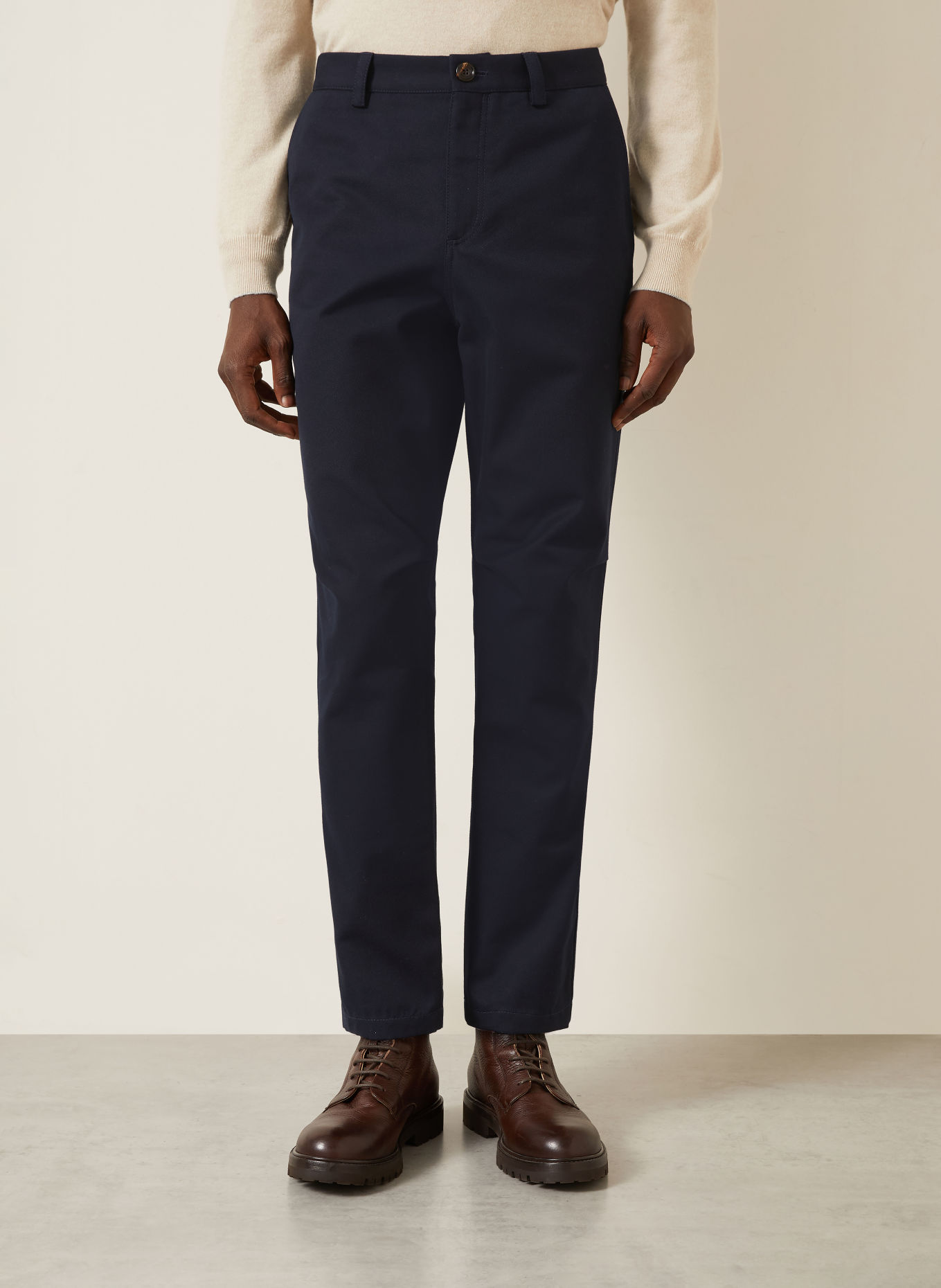 BRUNELLO CUCINELLI Extra Slim Fit Chinos: DARK BLUE