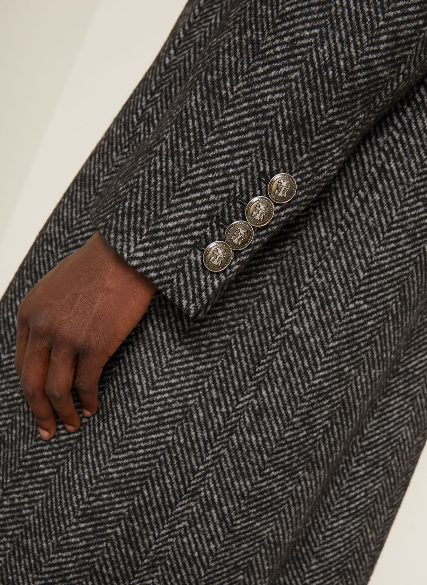 BRUNELLO CUCINELLI Coat with Alpaca: DARK GRAY / LIGHT GRAY