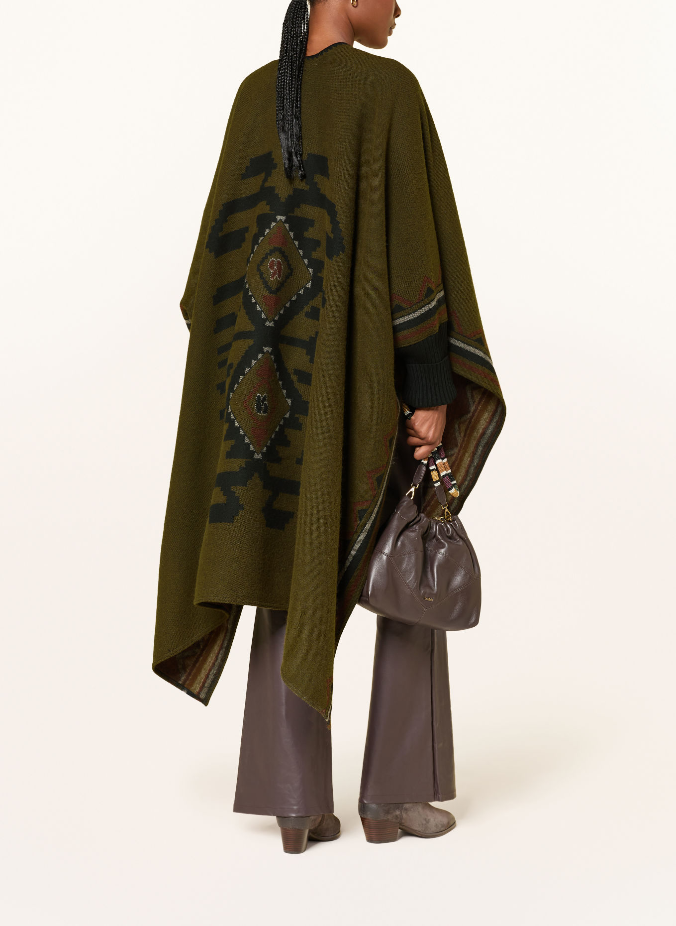 ba&sh Cape PONGO: KHAKI / BRAUN / SCHWARZ