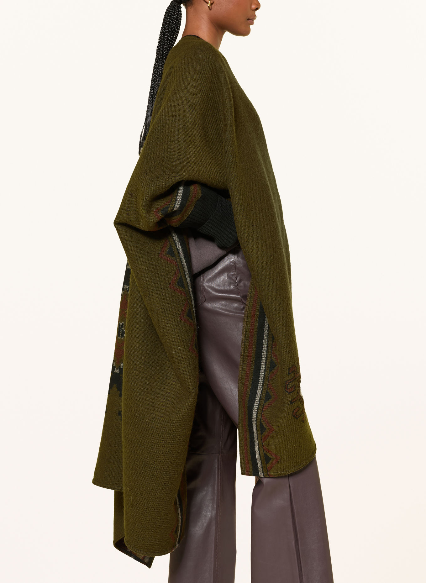 ba&sh Cape PONGO: KHAKI / BRAUN / SCHWARZ