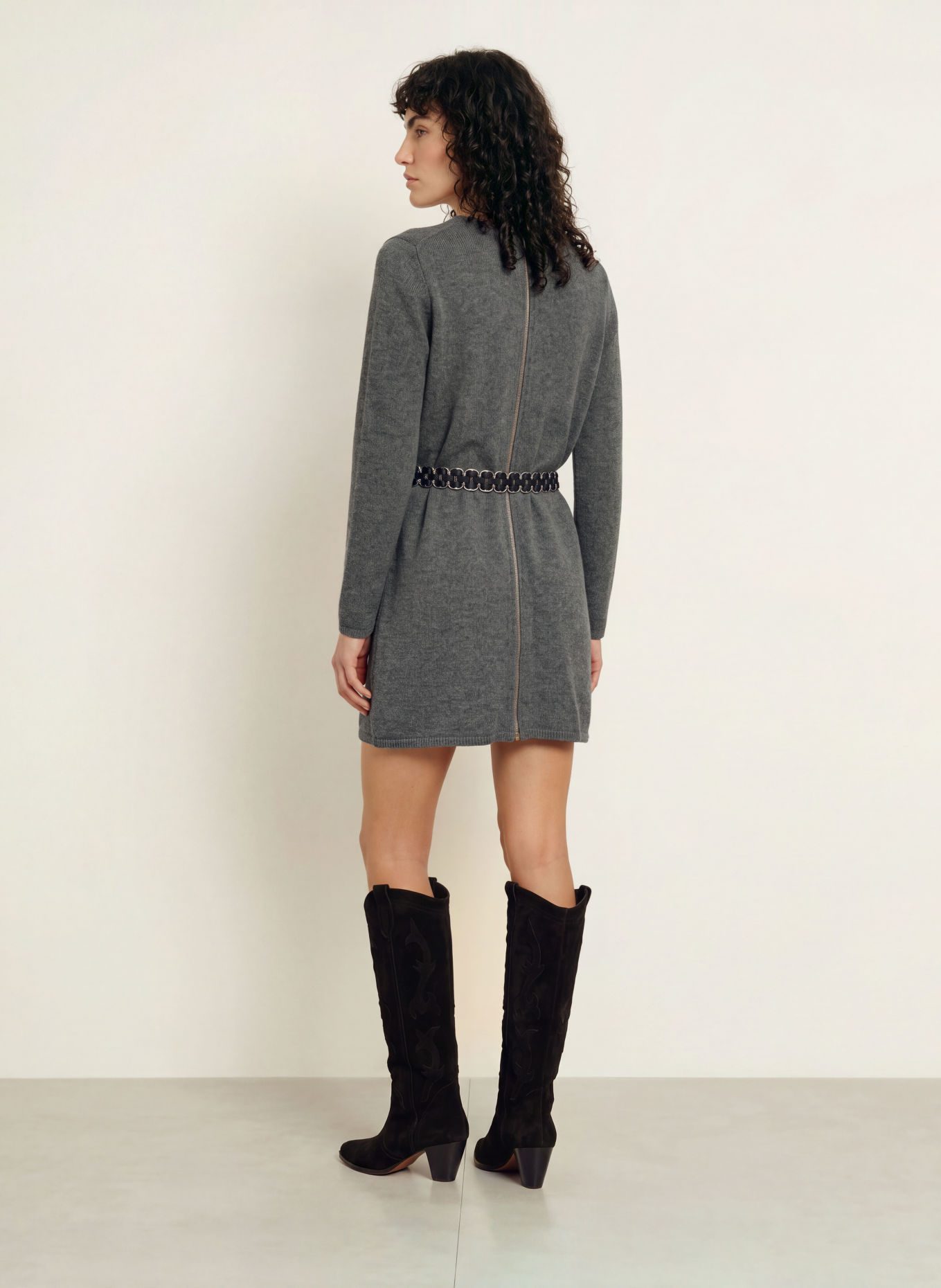 ba&sh ATESS Knit Dress: GRAY