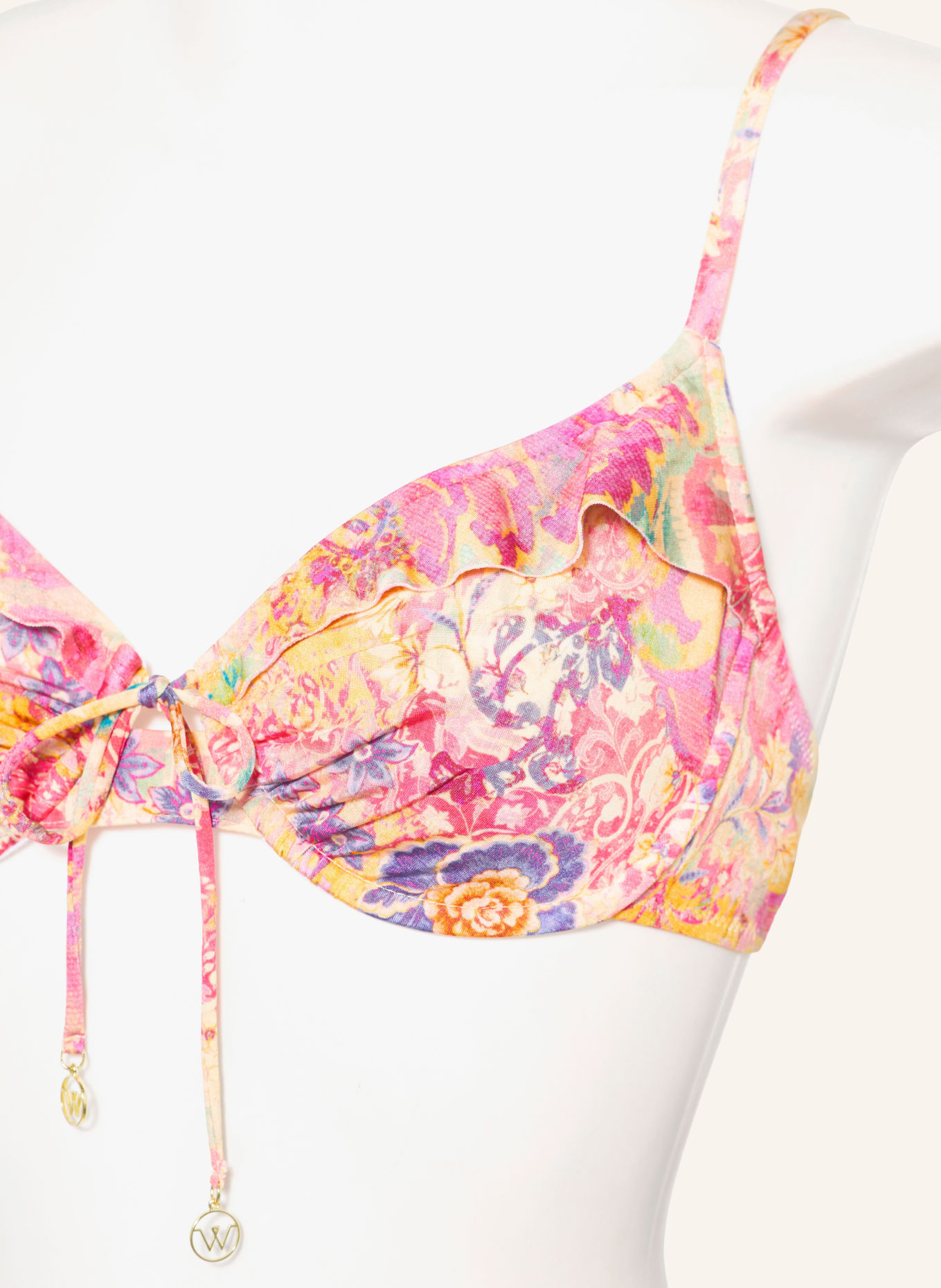 watercult Underwire bikini top ORNAMENT DRIFT: DARK YELLOW / PURPLE / PINK