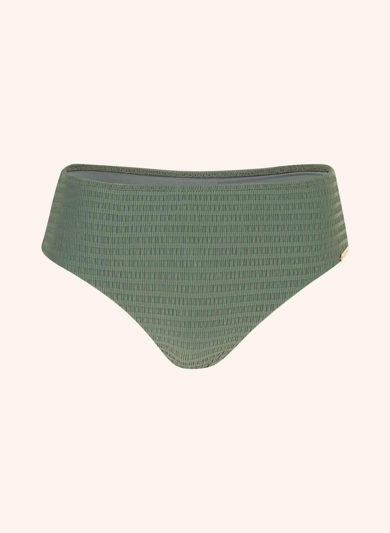 watercult ESSENTIAL TWIST High-waist bikini bottoms: KHAKI