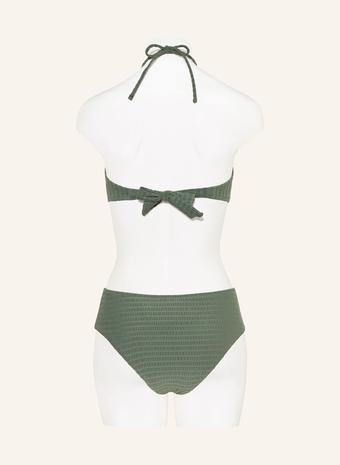 watercult ESSENTIAL TWIST High-waist bikini bottoms: KHAKI