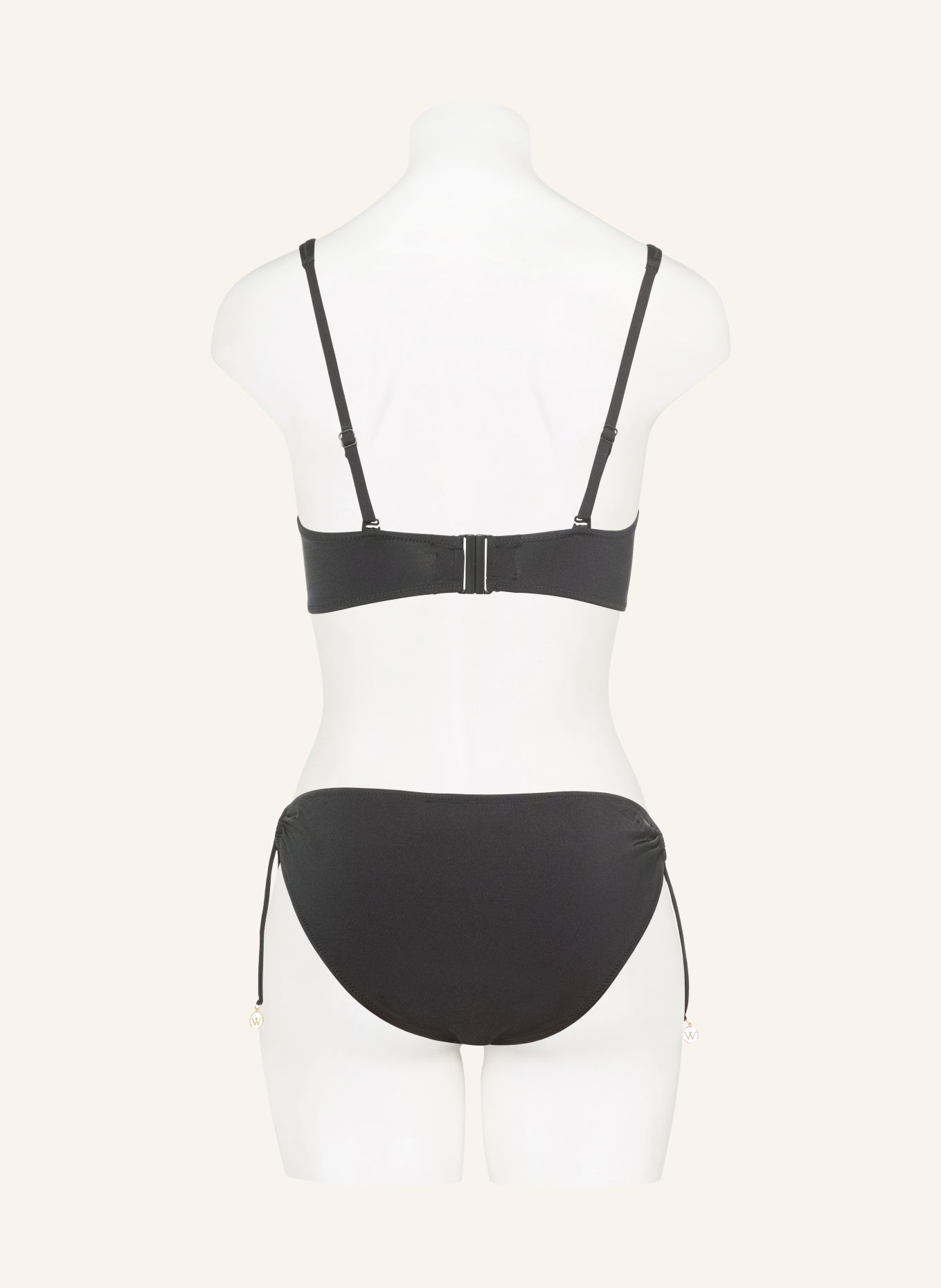 watercult SOFT SCULPT Bralette bikini top with a wrap-around look: BLACK