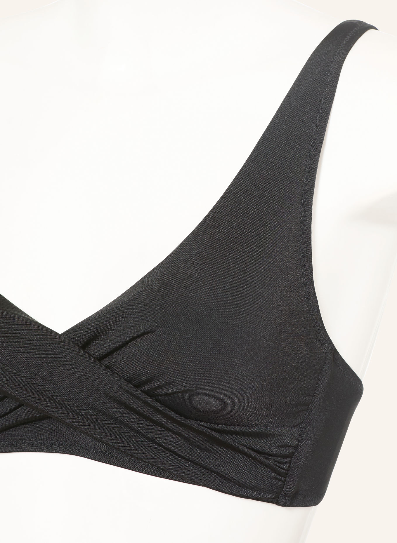 watercult SOFT SCULPT Bralette bikini top with a wrap-around look: BLACK