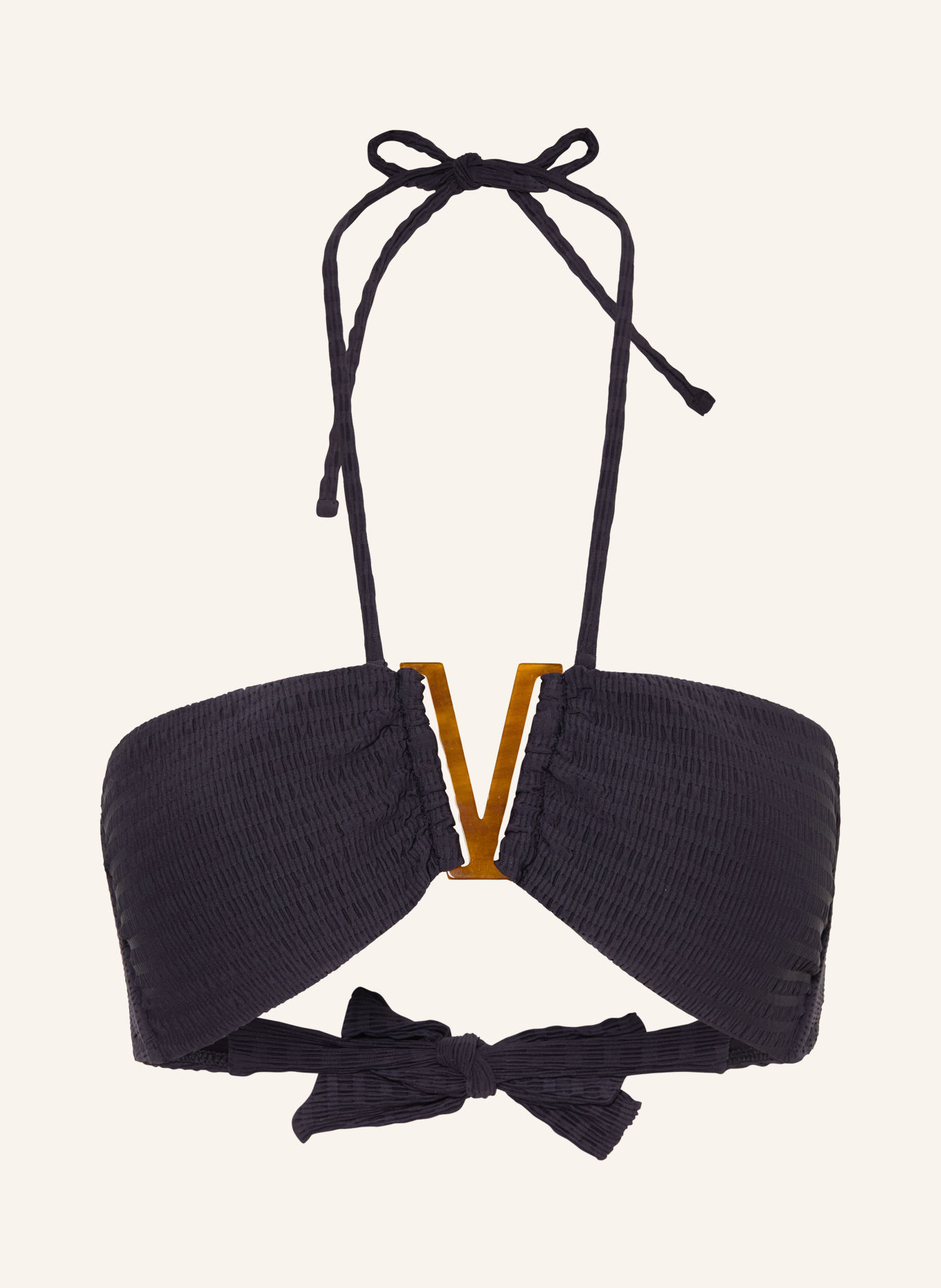 watercult ESSENTIAL TWIST Bandeau bikini top: BLACK