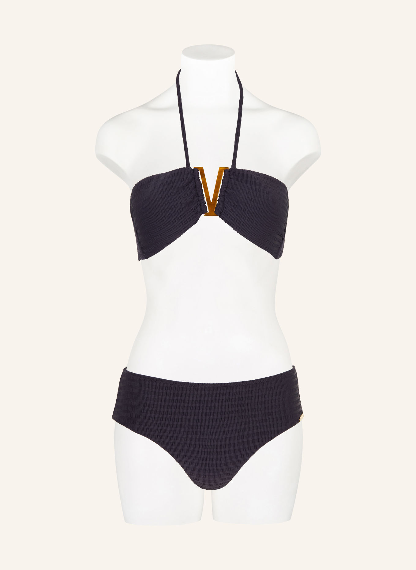 watercult ESSENTIAL TWIST Bandeau bikini top: BLACK