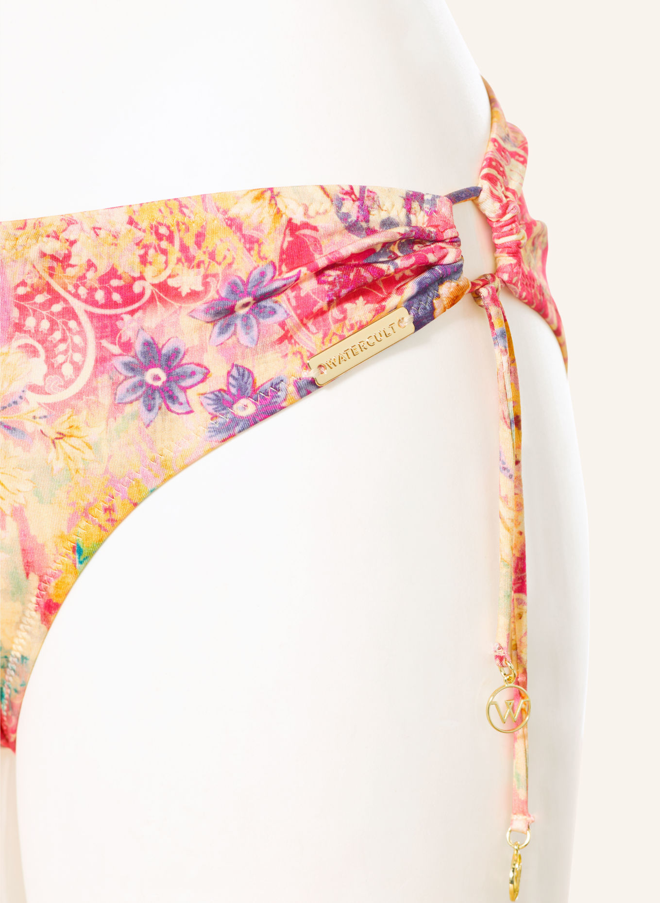 watercult Basic bikini bottoms ORNAMENT DRIFT: DARK YELLOW / PURPLE / PINK