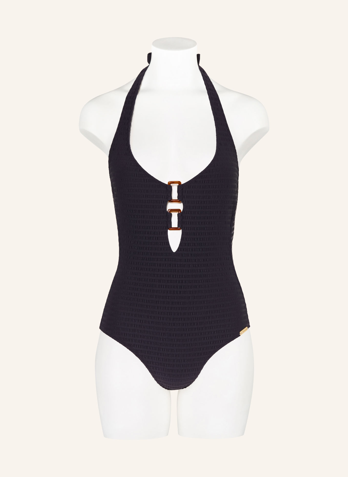watercult ESSENTIAL TWIST Halter-neck swimsuit: BLACK