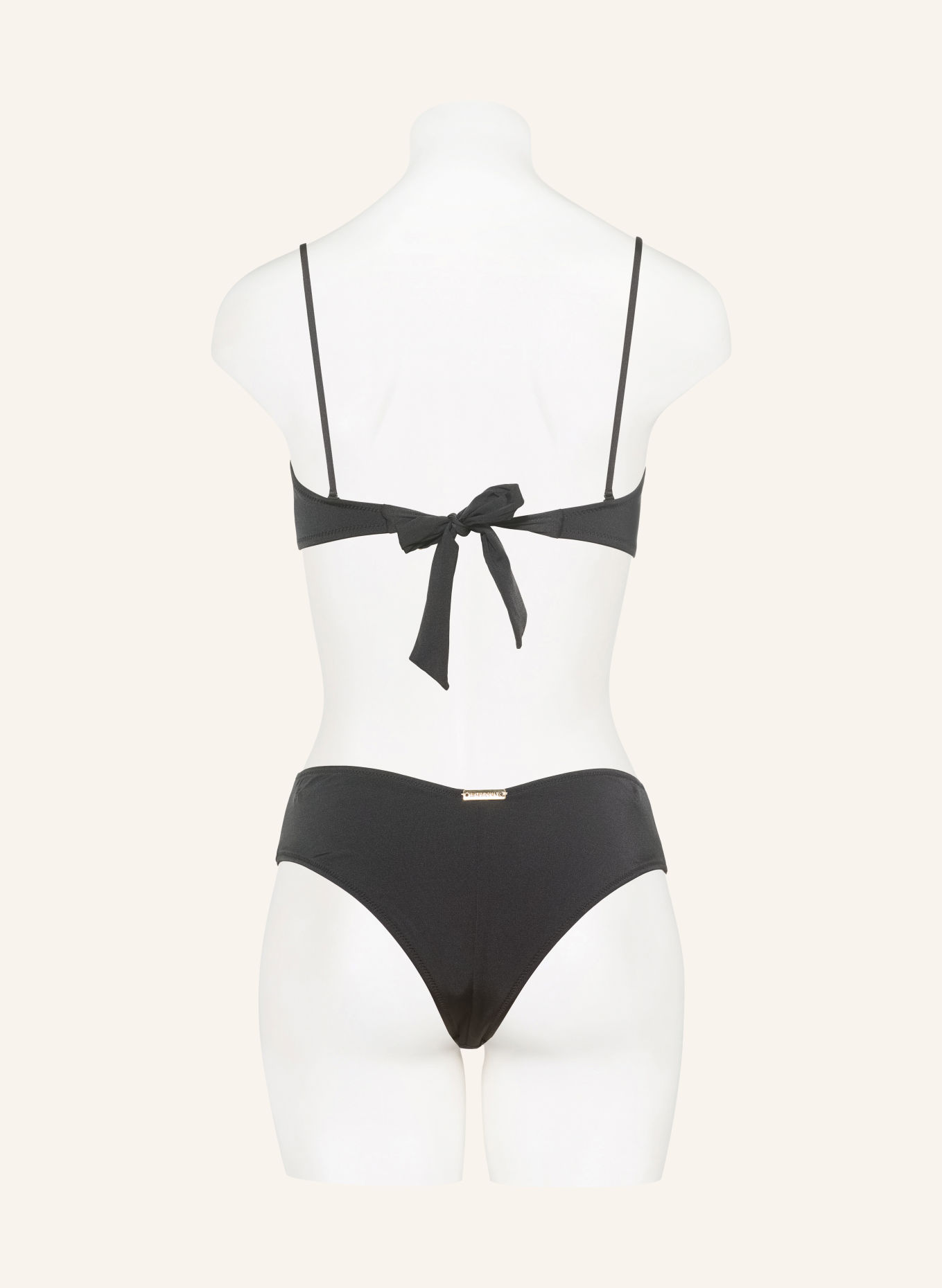 watercult SOFT SCULPT Bandeau bikini top with a wrap-around look: BLACK